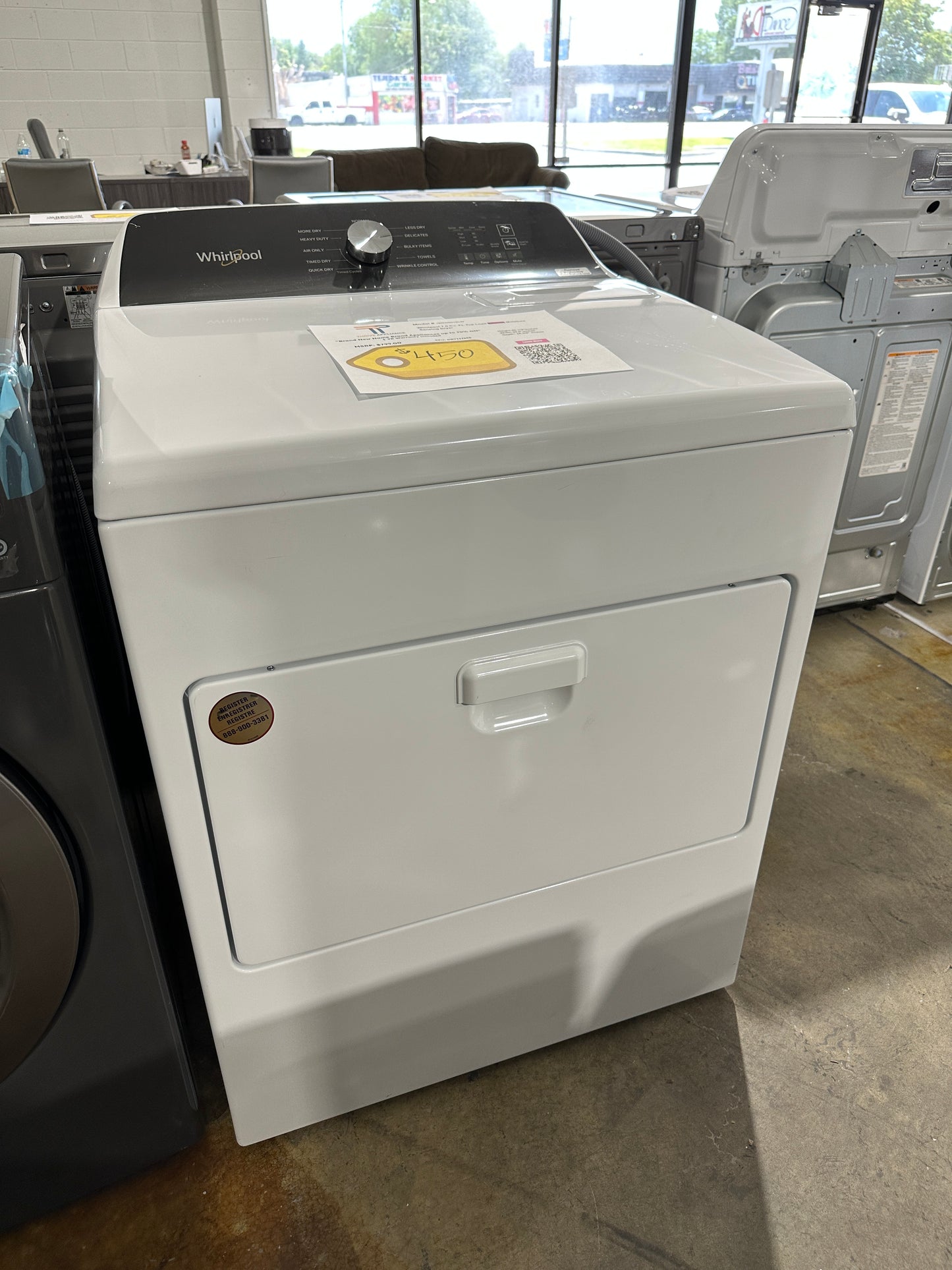 GREAT NEW WHIRLPOOL 7 CU FT ELECTRIC DRYER Model:WED5010LW DRY11769S