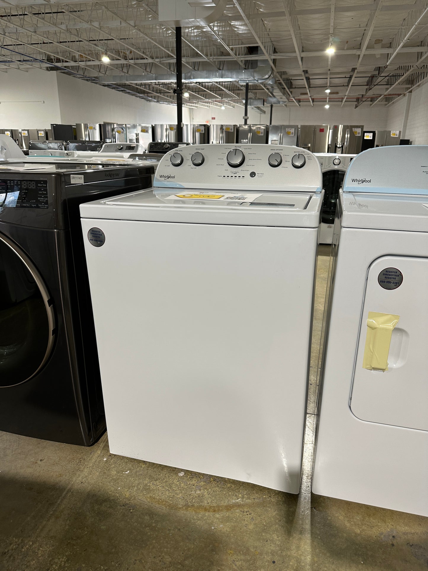 Whirlpool - 3.5 Cu. Ft. 12-Cycle Top-Loading Washer - White Model:WTW4816FW WAS11903S