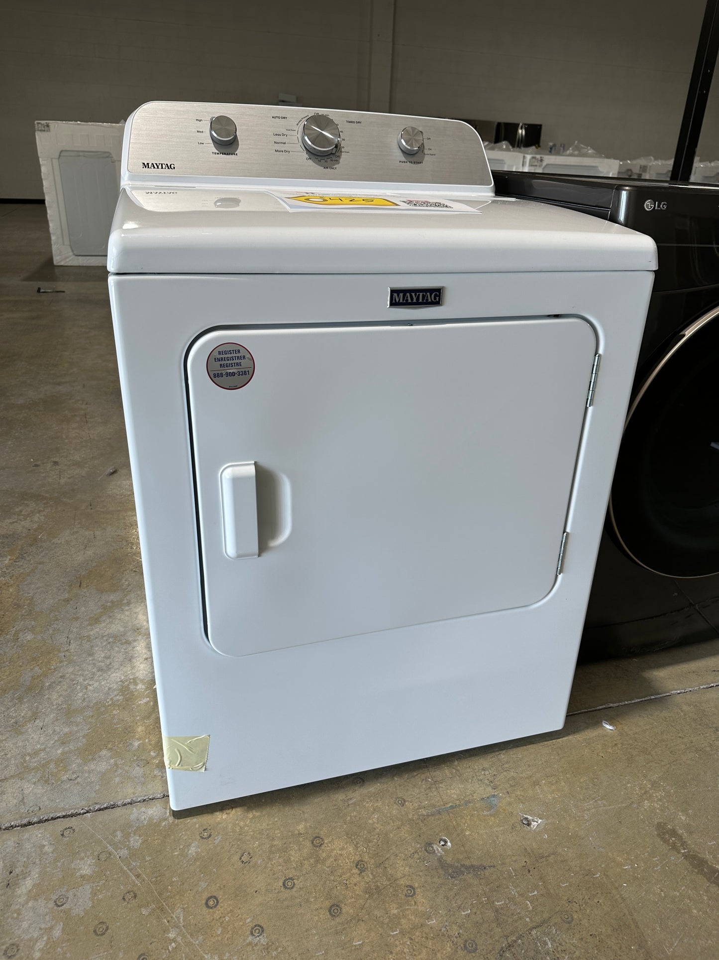 Maytag - 7.0 Cu. Ft. Electric Dryer with Wrinkle Prevent - Model:MED4500MW DRY11761S