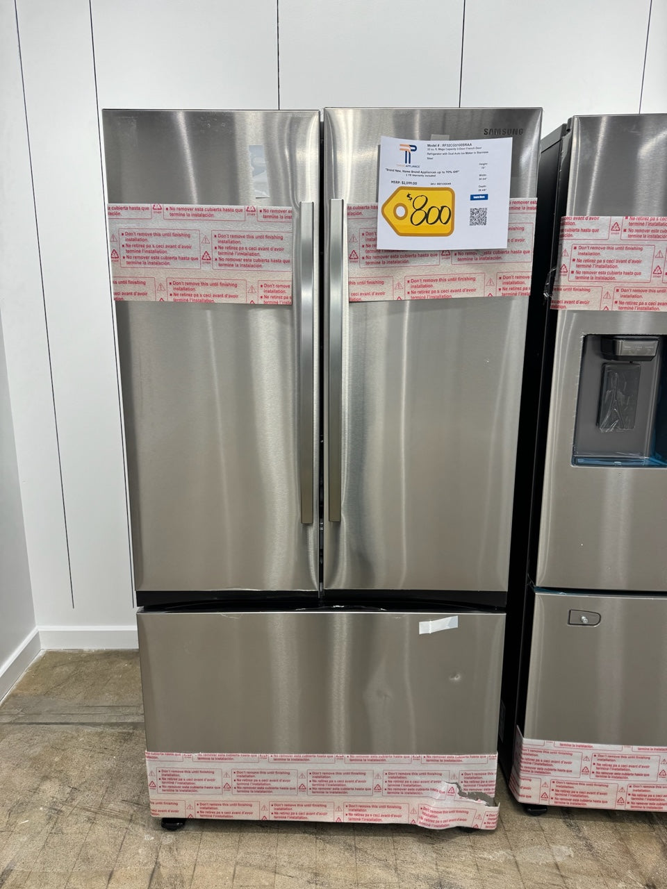 BRAND NEW SAMSUNG STAINLESS STEEL SMART REFRIGERATOR MODEL: RF32CG5100SRAA REF10004R