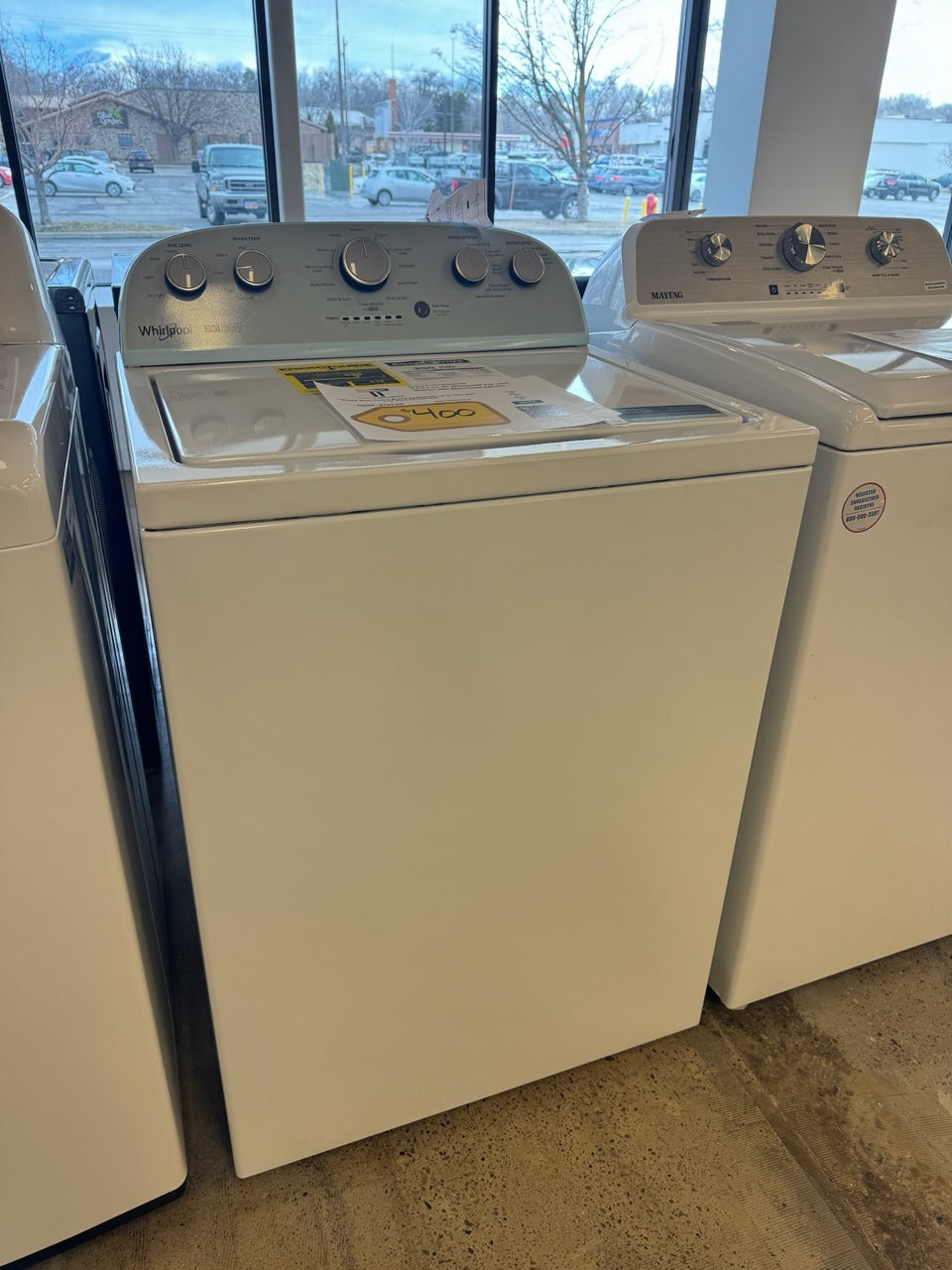 REMOVABLE AGITATOR TOP LOAD WHIRLPOOL WASHER MODEL: WTW4957PW WAS10017R