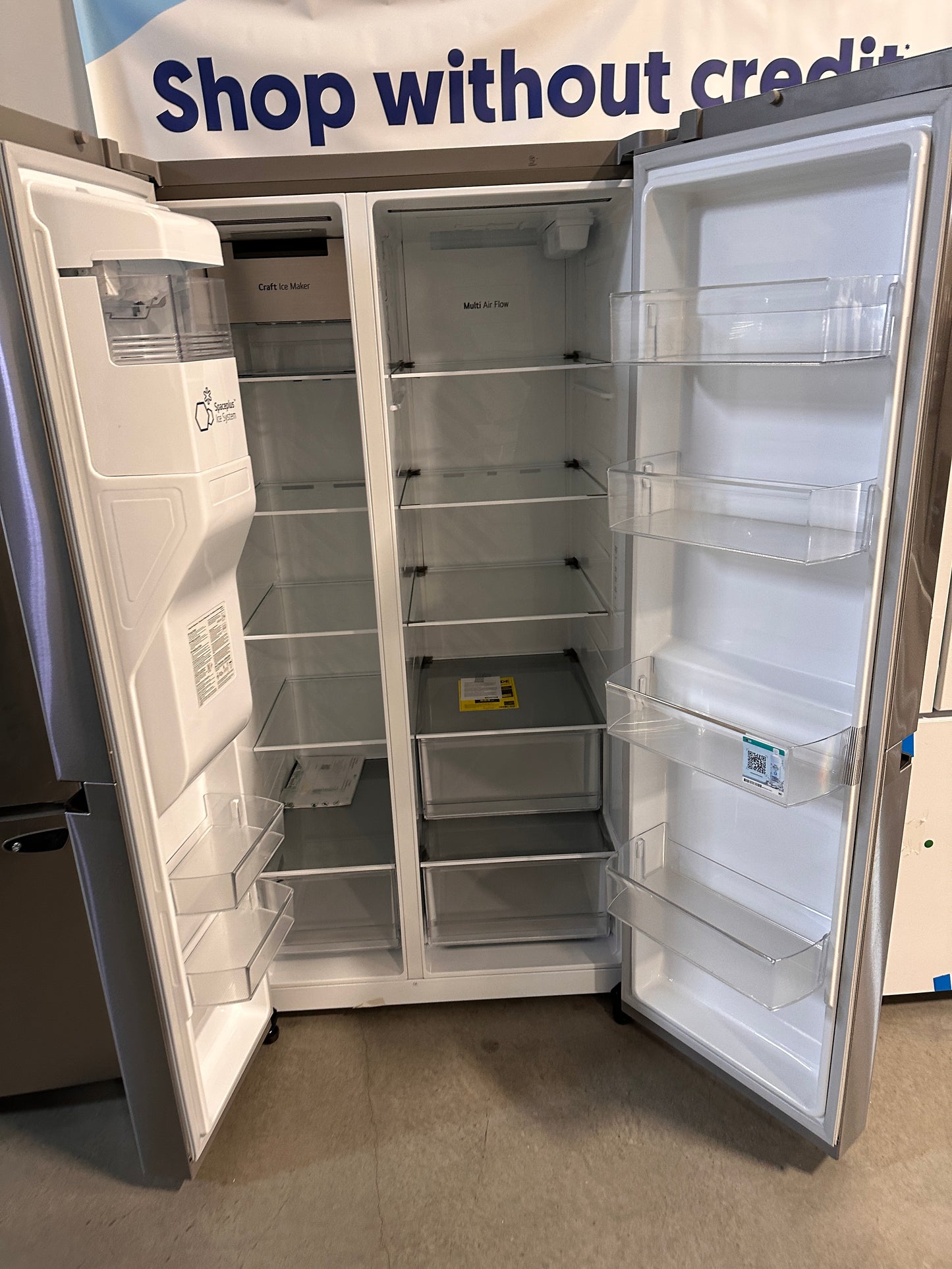 Beautiful Brand New LG Side-by-Side Refrigerator with Craft Ice Model: LHSXS2706S REF13640