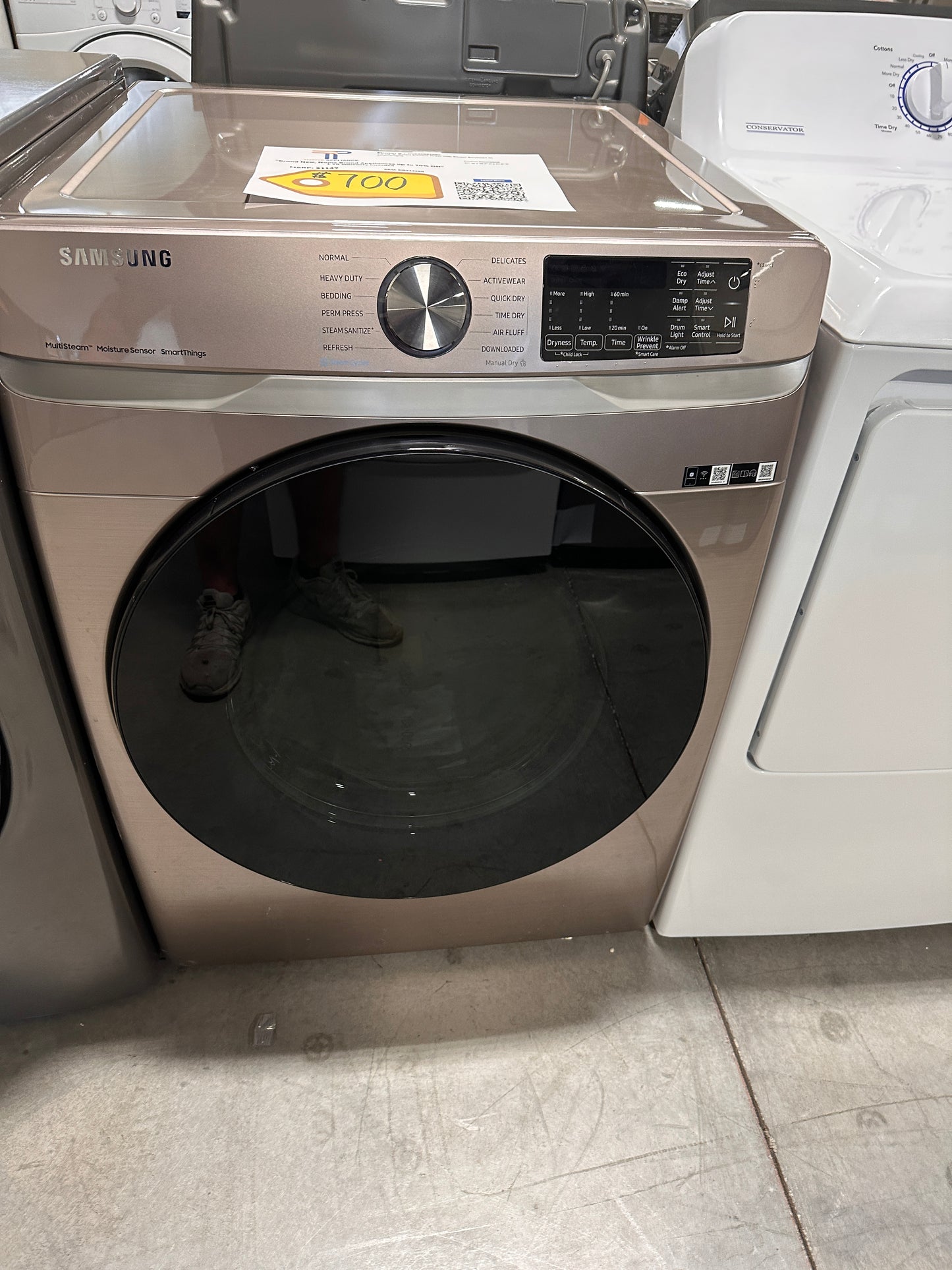 NEWLY DISCOUNTED Smart Electric Dryer with Steam Sanitize+ - Champagne Model:DVE45B6300C DRY12280