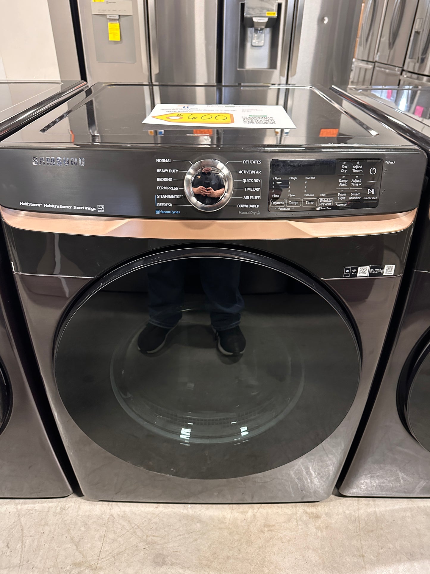 DISCOUNTED! BRUSHED BLACK SAMSUNG SMART GAS DRYER - DRY12223 DVG50BG8300VA3