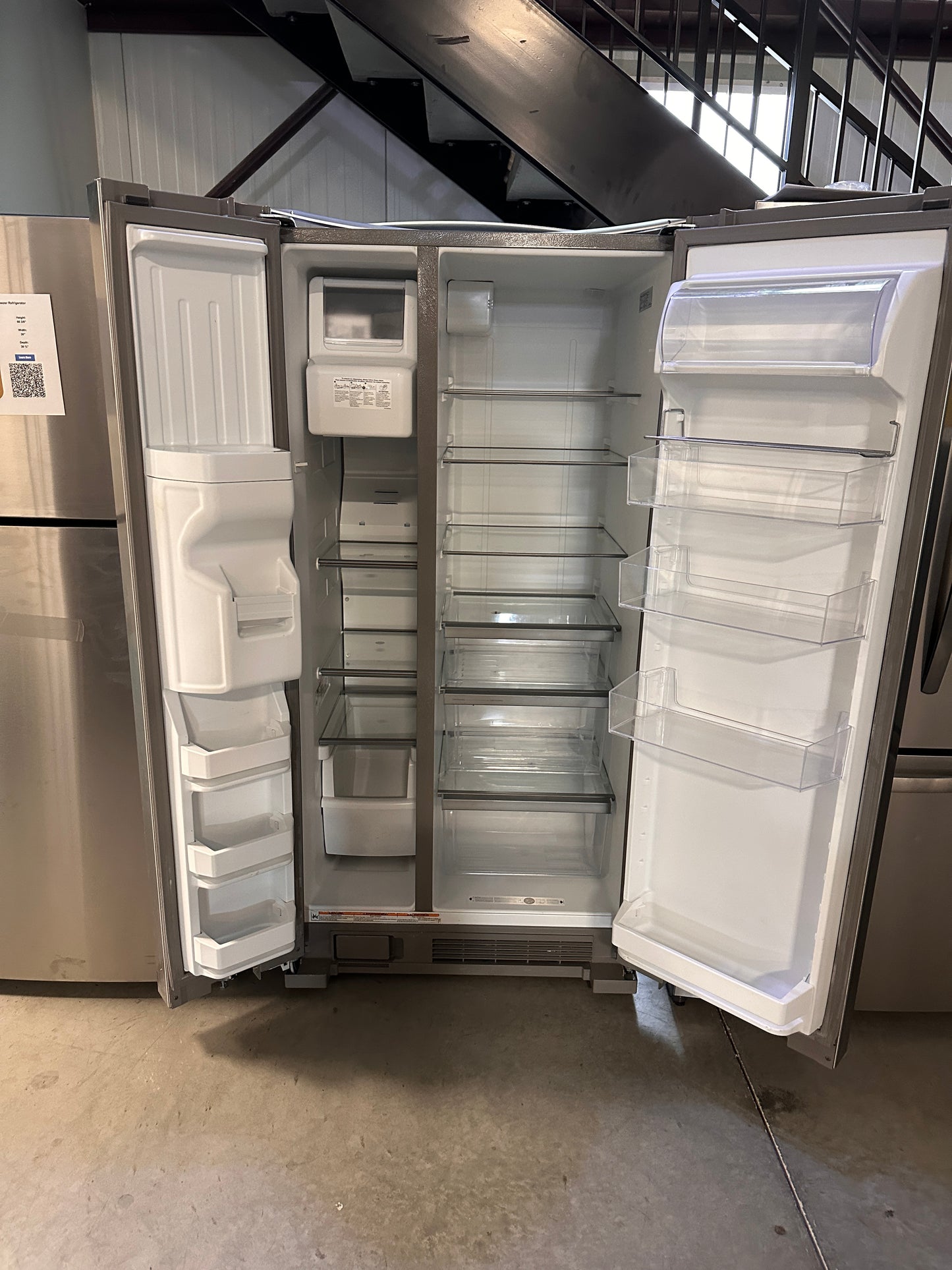 GENTLY USED WHIRLPOOL 33 IN REFRIGERATOR MODEL: WRS321SDHZ REF13617