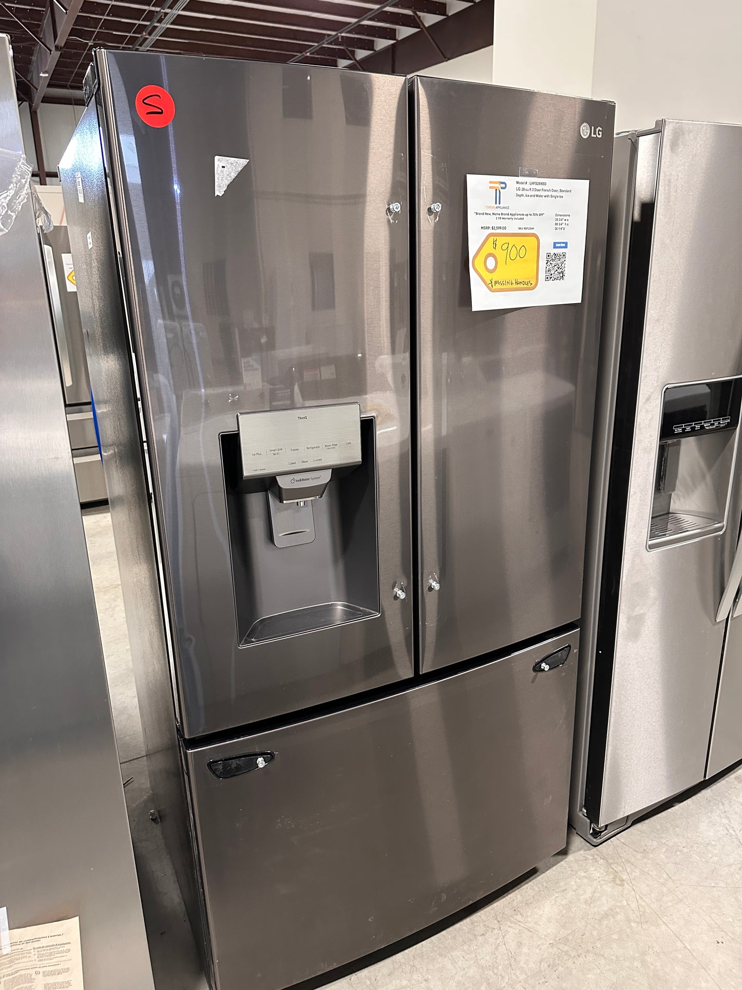 DISCOUNTED GORGEOUS LG SMART FRENCH DOOR REFRIGERATOR MODEL: LHFS28XBD REF13249