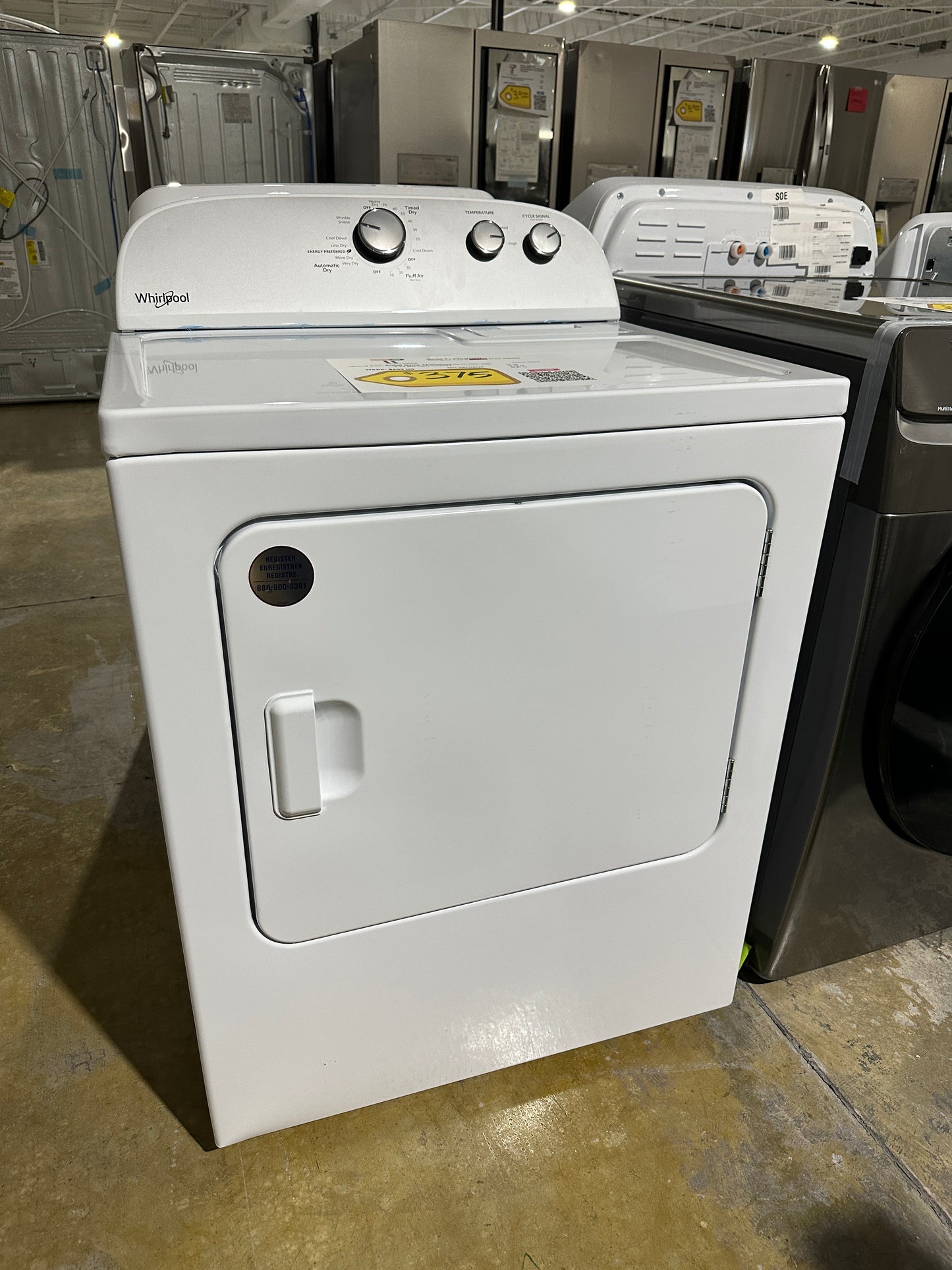 NEW WHIRLPOOL ELECTRIC DRYER Model:WED4950HW DRY11814S