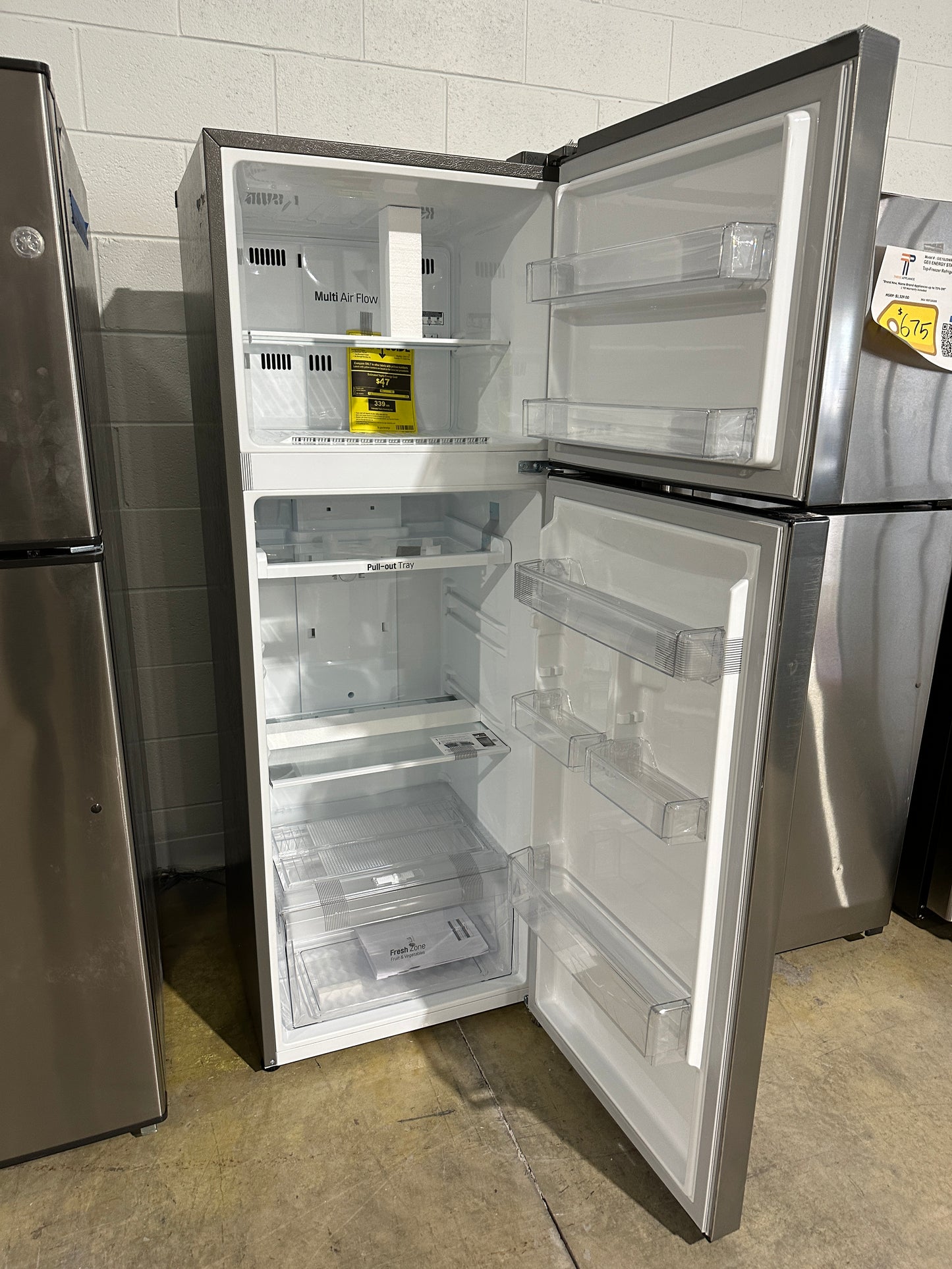 11.1 CU FT TOP FREEZER PLATINUM SILVER LG REFRIGERATOR Model:LTNC11131V REF12174S