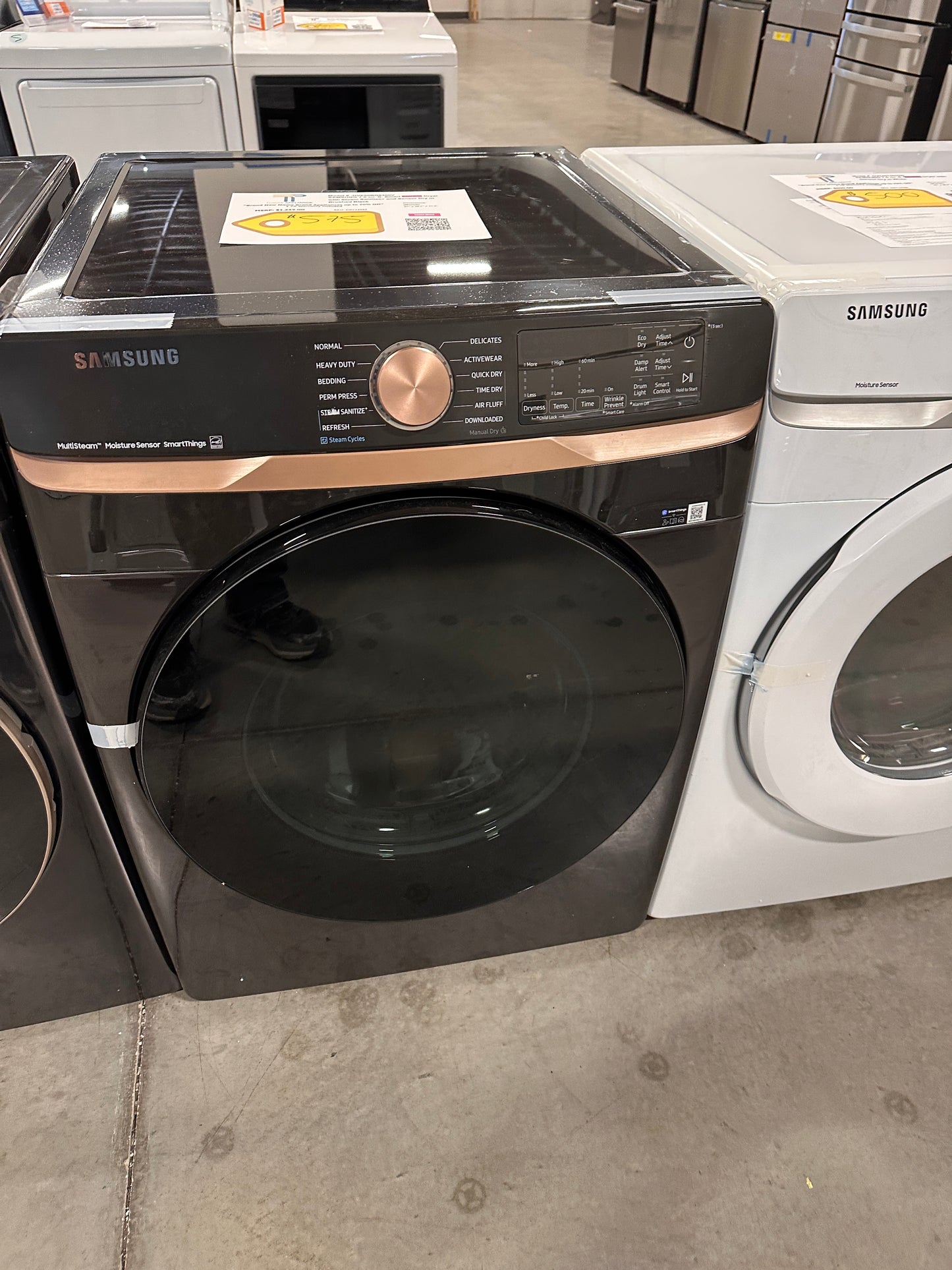 Samsung 7.5 cu. ft. Smart Electric Dryer with Steam Sanitize+ and Sensor Dry MODEL: DVE50BG8300VA3 DRY12982