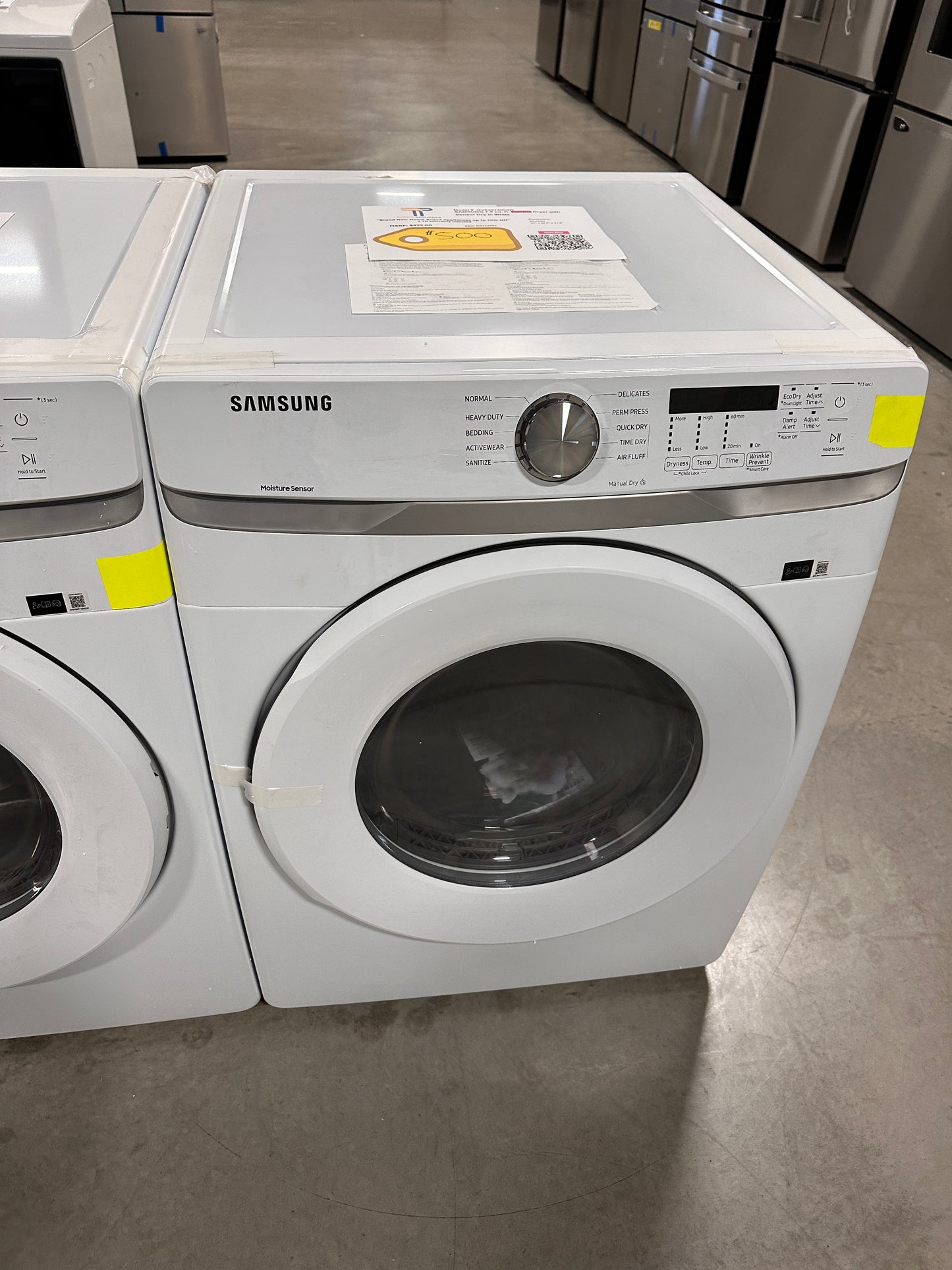 NEW! Samsung 7.5 cu. ft. Electric Dryer with Sensor Dry MODEL: DVE45T6000W DRY12986