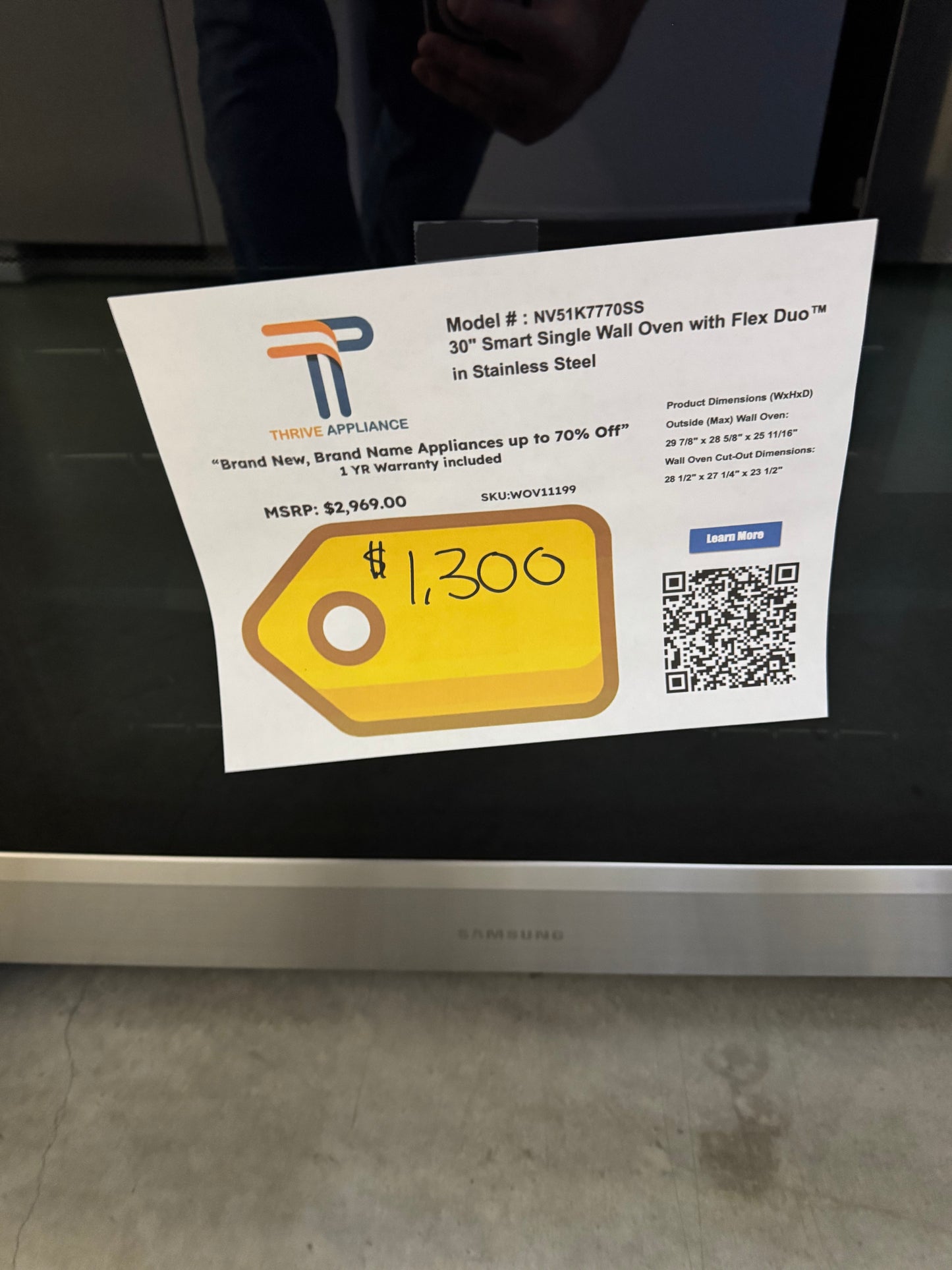 GREAT NEW WALL OVEN WITH FLEX DUO MODEL: NV51K7770SS WOV11199