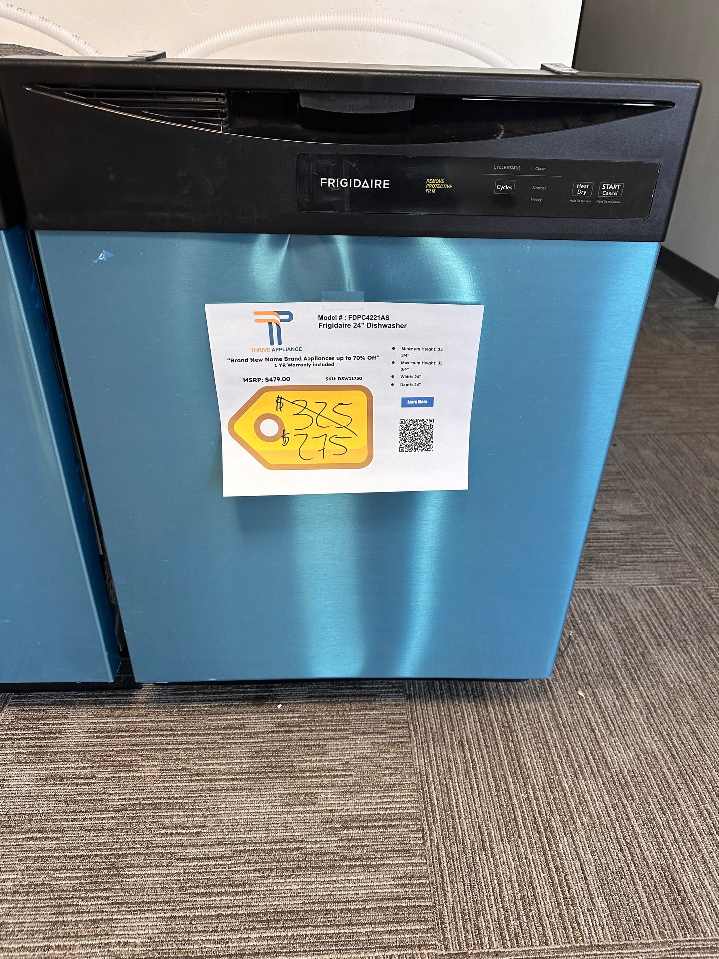 LOW PRICE! FRIGIDAIRE BUILT IN DISHWASHER MODEL: FDPC4221AS DSW11750