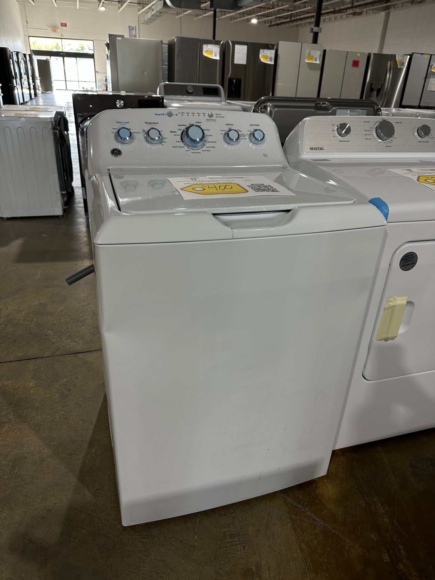 DEEP CLEAN AND DEEP RINSE TOP LOAD GE WASHER MODEL: GTW465ASNWW WAS11943S