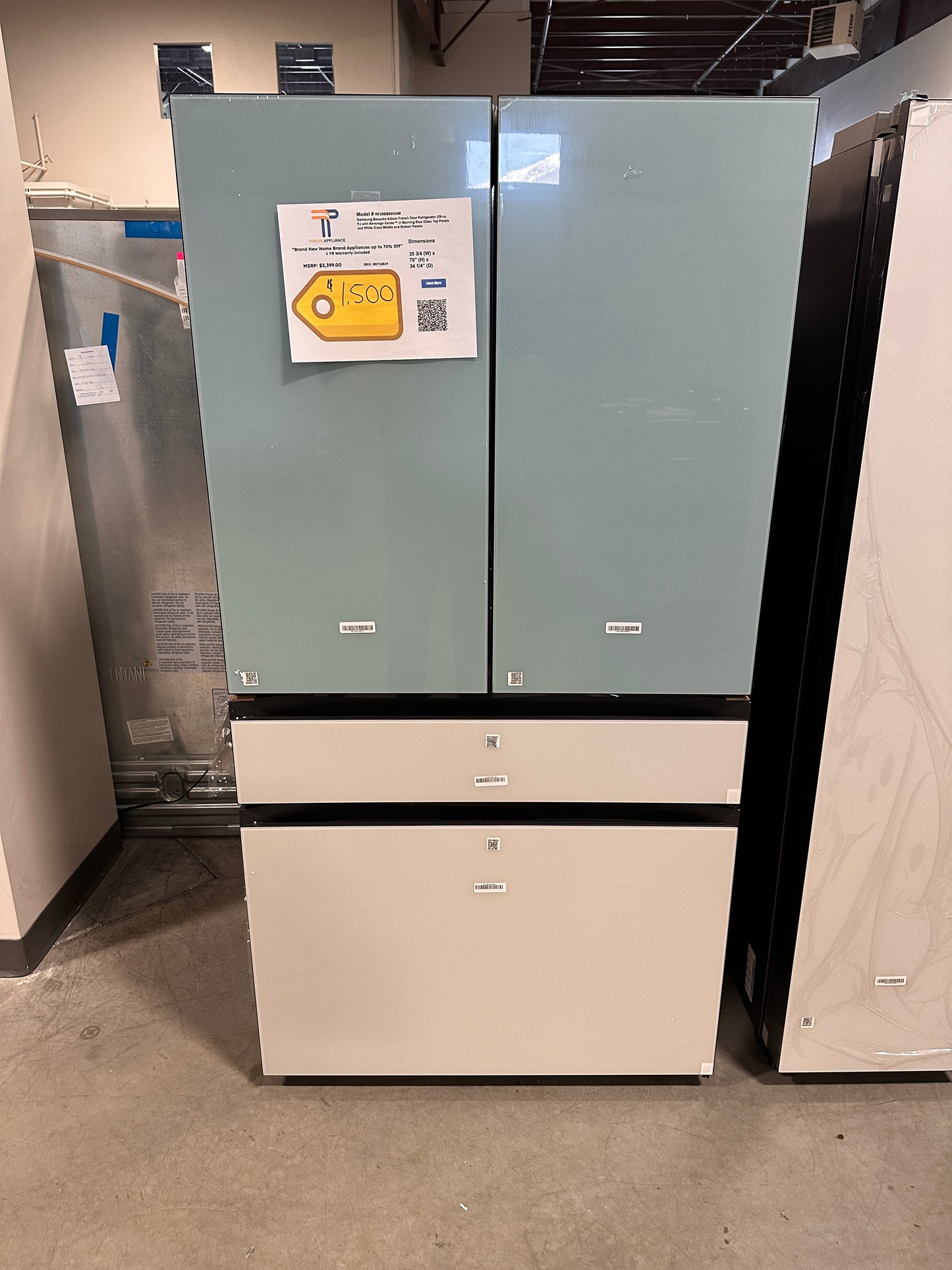 Samsung Bespoke 4-Door French Door Refrigerator with Beverage Center MODEL: RF29BB86004MAA REF13819