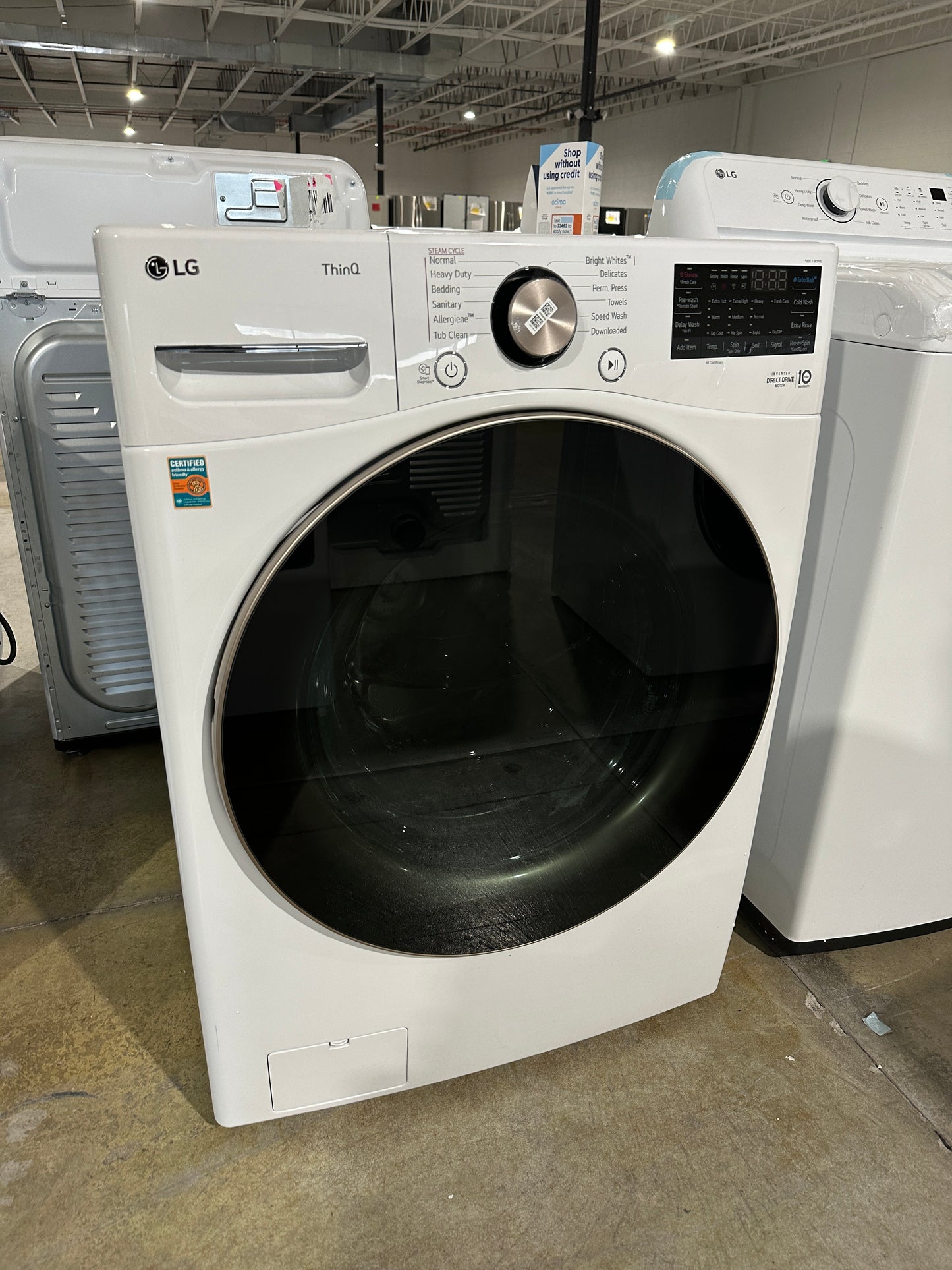NEW STACKABLE SMART LG FRONT LOAD WASHER WITH STEAM MODEL: WM4000HWA WAS11993S