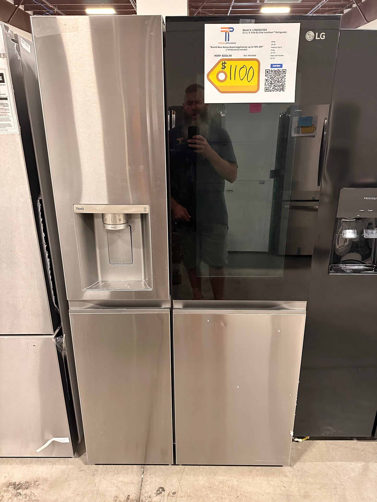 GREAT NEW INSTAVIEW LG REFRIGERATOR - REF12828 LRSOS2706S