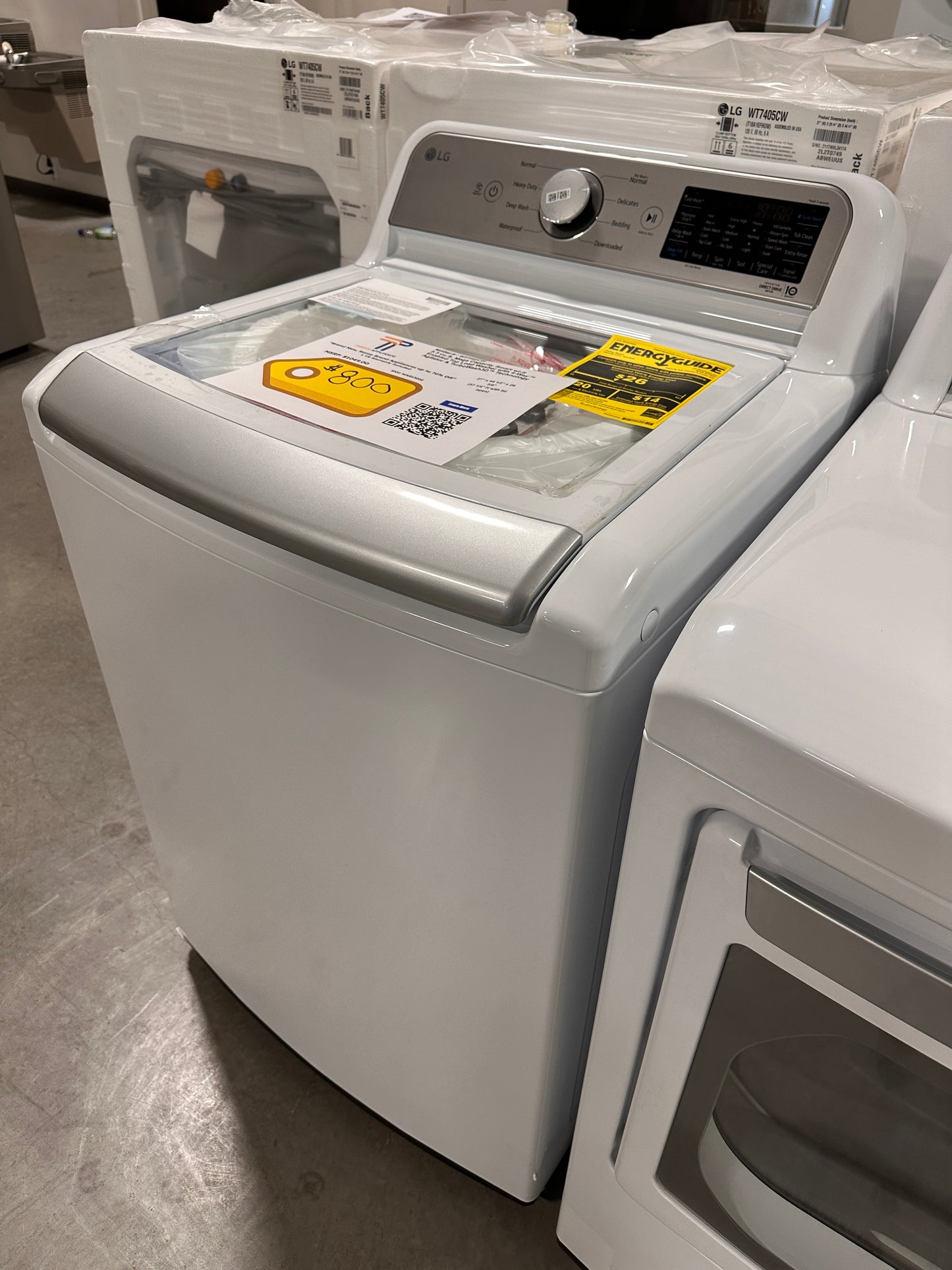 SMART TOP LOAD LG WASHING MACHINE - WAS13015 WT7405CW