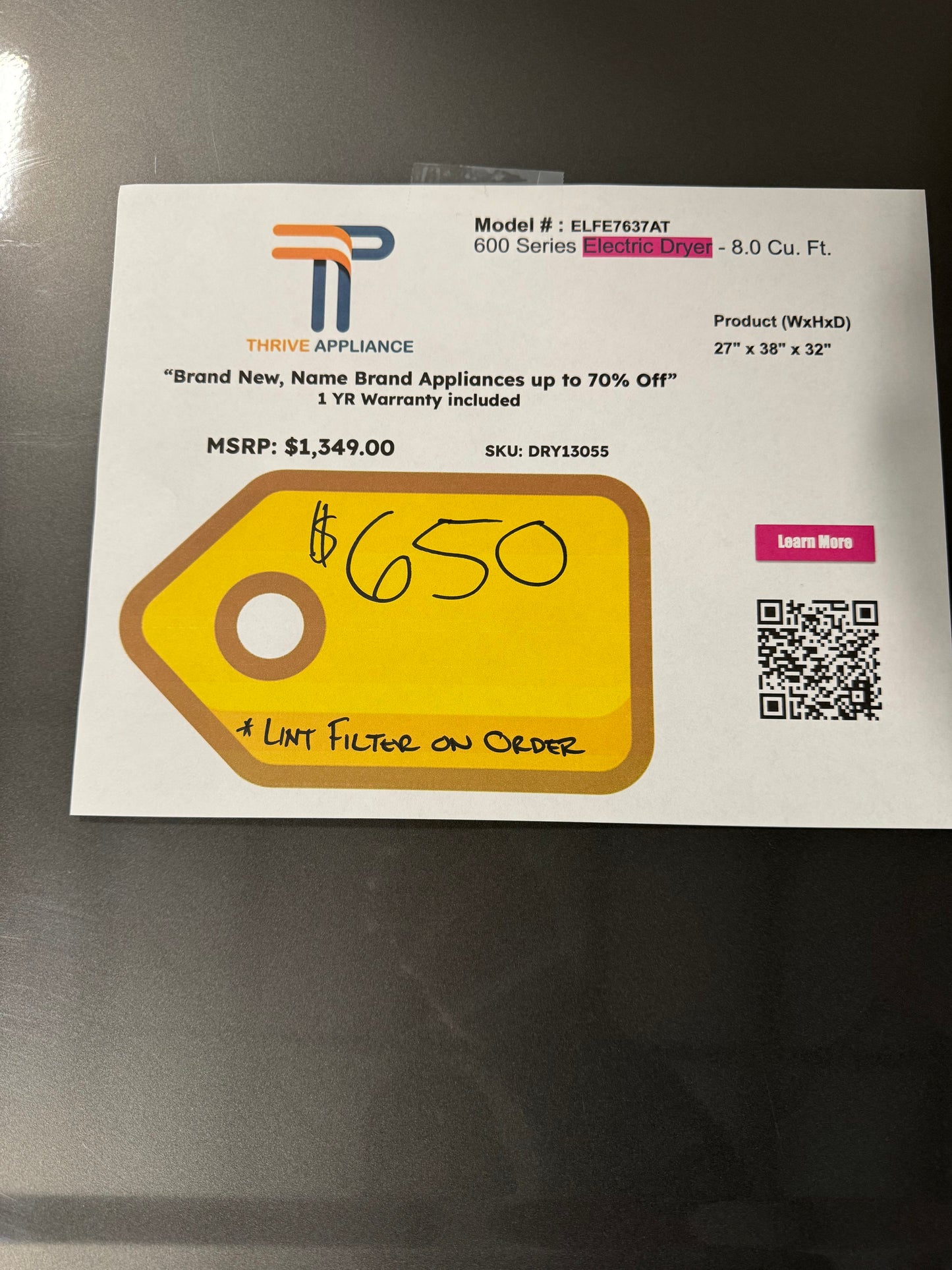 Electrolux 8 cu. ft. vented Front Load Stackable Electric Dryer in Titanium with LuxCare Dry and Perfect Steam