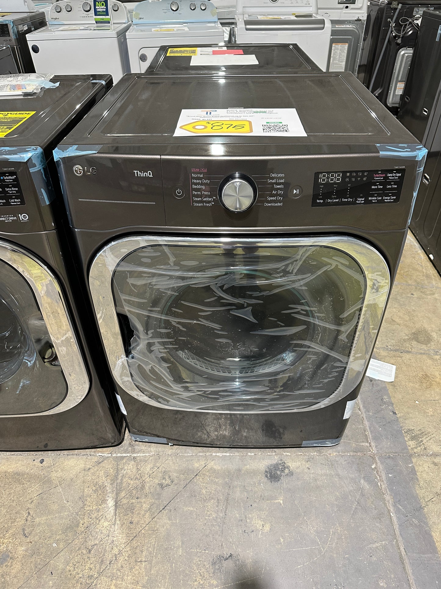 Smart Gas Dryer with Steam and Built-In Intelligence MODEL:DLGX8901B DRY11866S