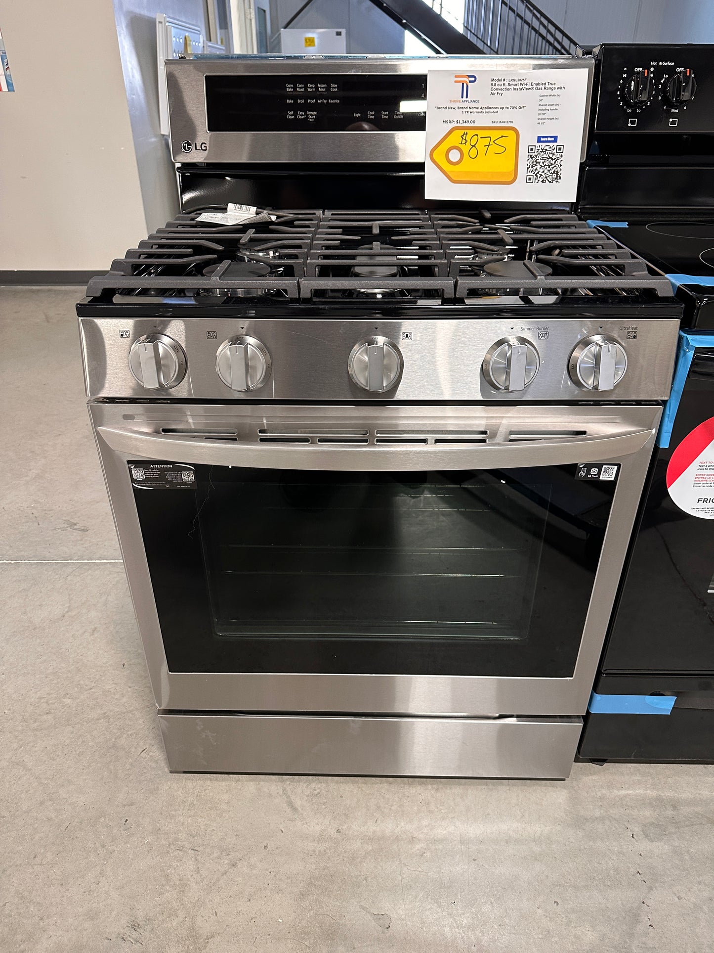 GREAT NEW LG RANGE with INSTAVIEW - RAG11778 Model: LRGL5825F