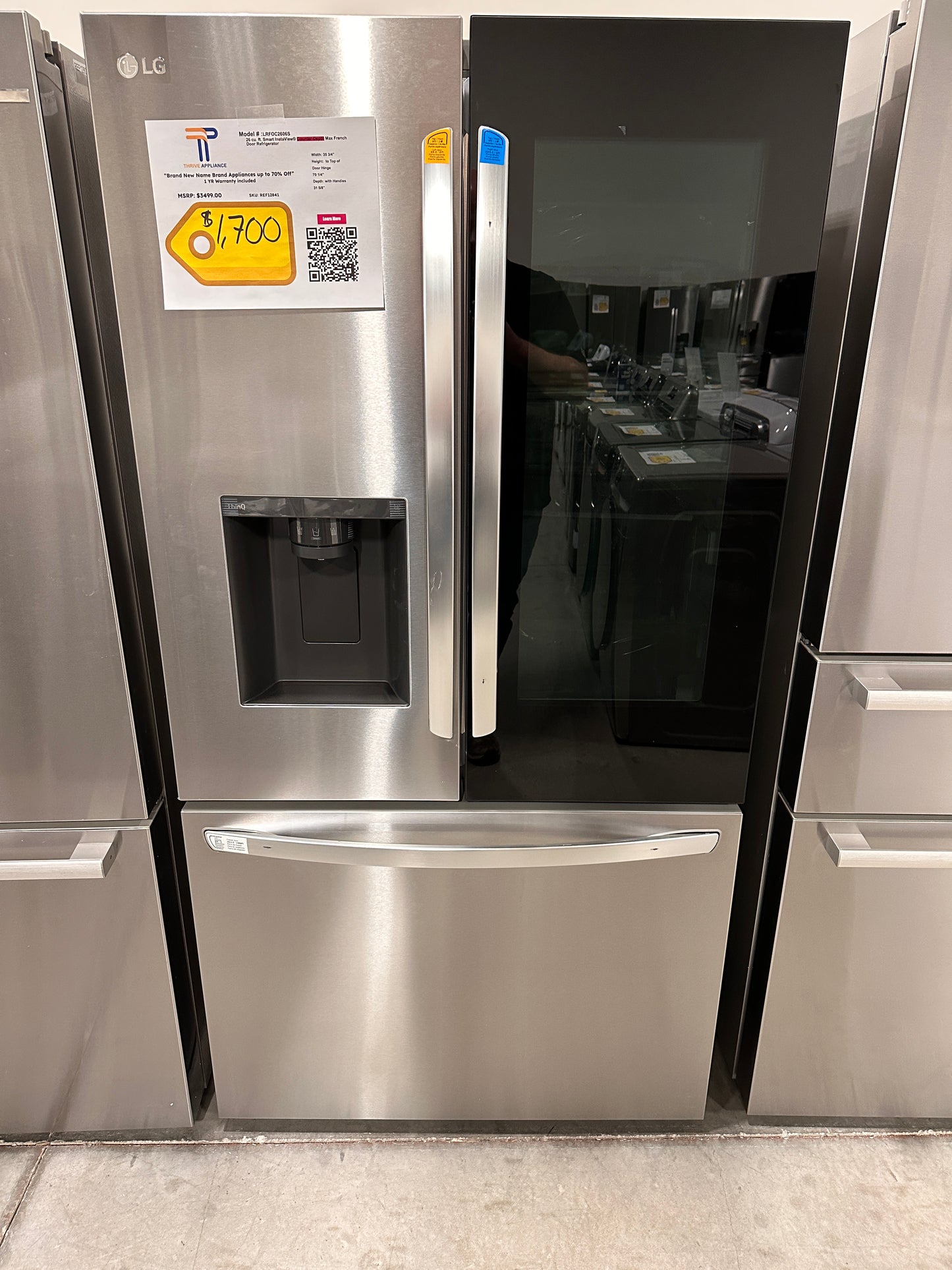 GREAT NEW FRENCH DOOR LG REFRIGERATOR - REF12841 LRFOC2606S