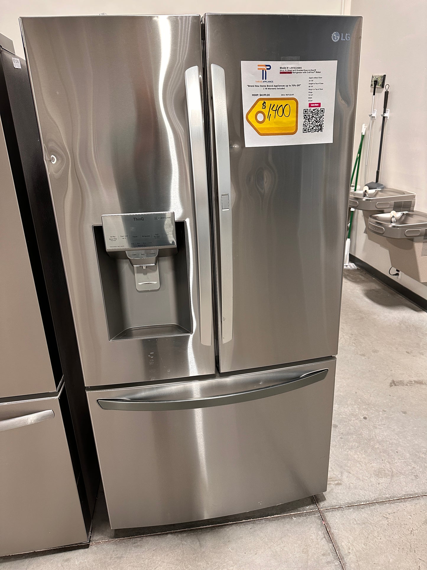 Counter-Depth Refrigerator with Craft Ice - Stainless steel Model: LRFDC2406S REF12149