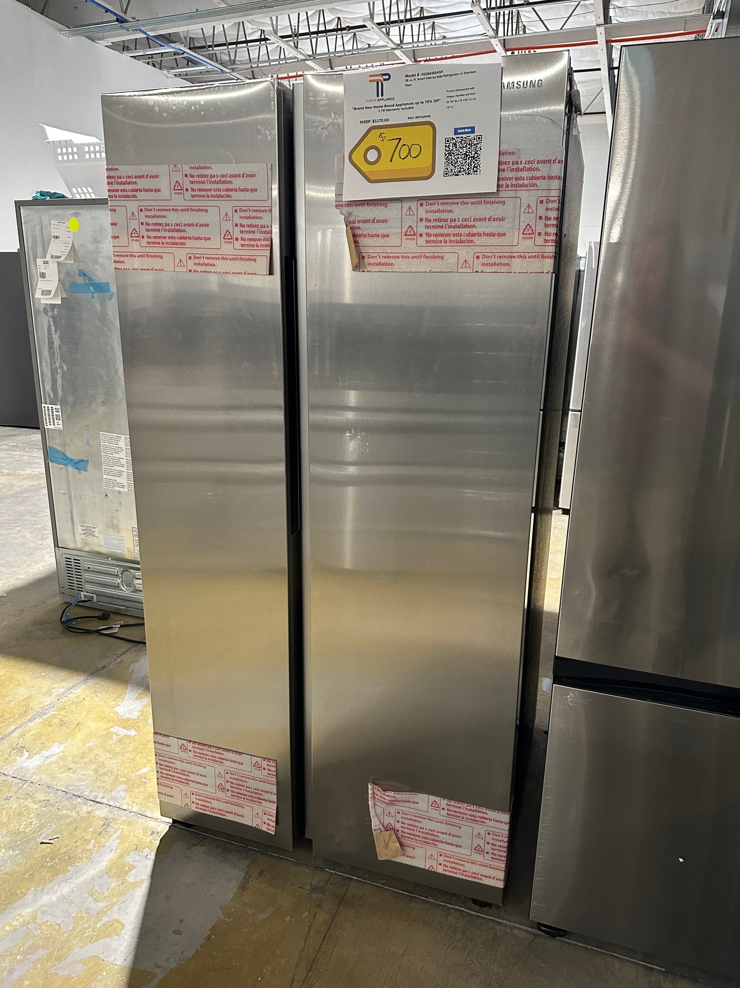 NEW SAMSUNG SIDE BY SIDE FRIDGE MODEL: RS28A500ASR REF12306S