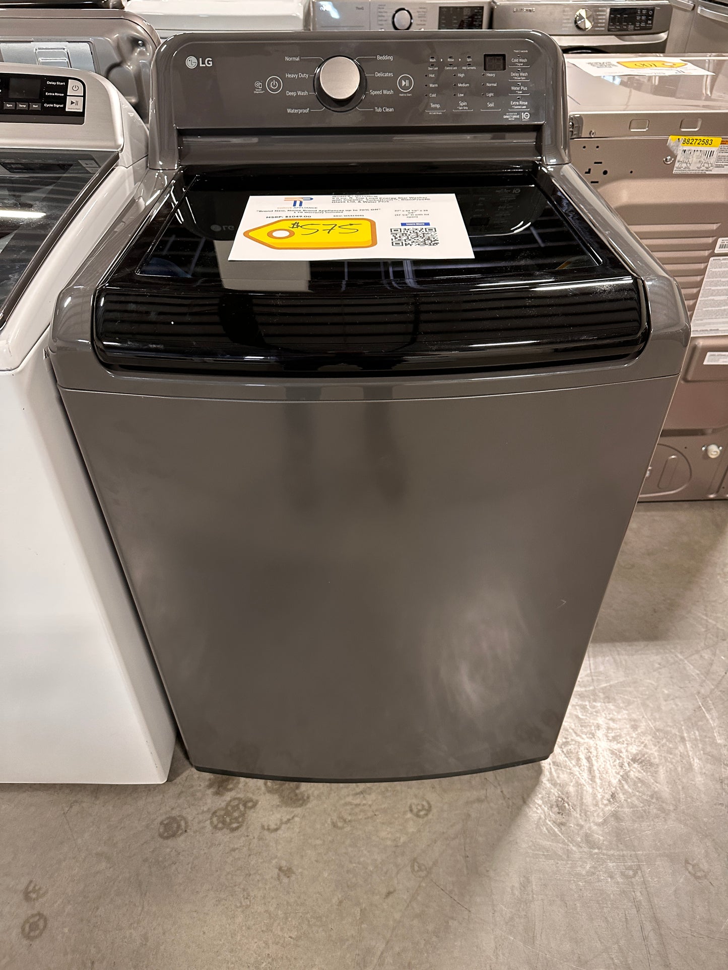 op Load Washer with 6Motion Technology - Middle Black Model:WT7150CM WAS13031