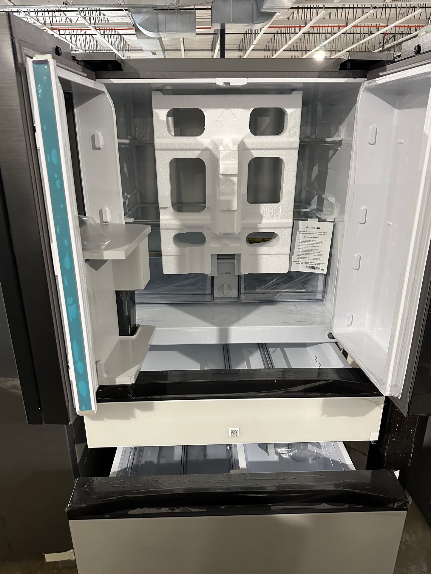 NEW BESPOKE 4-DOOR FRENCH DOOR SMART REFRIGERATOR MODEL: RF29BB86004M REF12296S