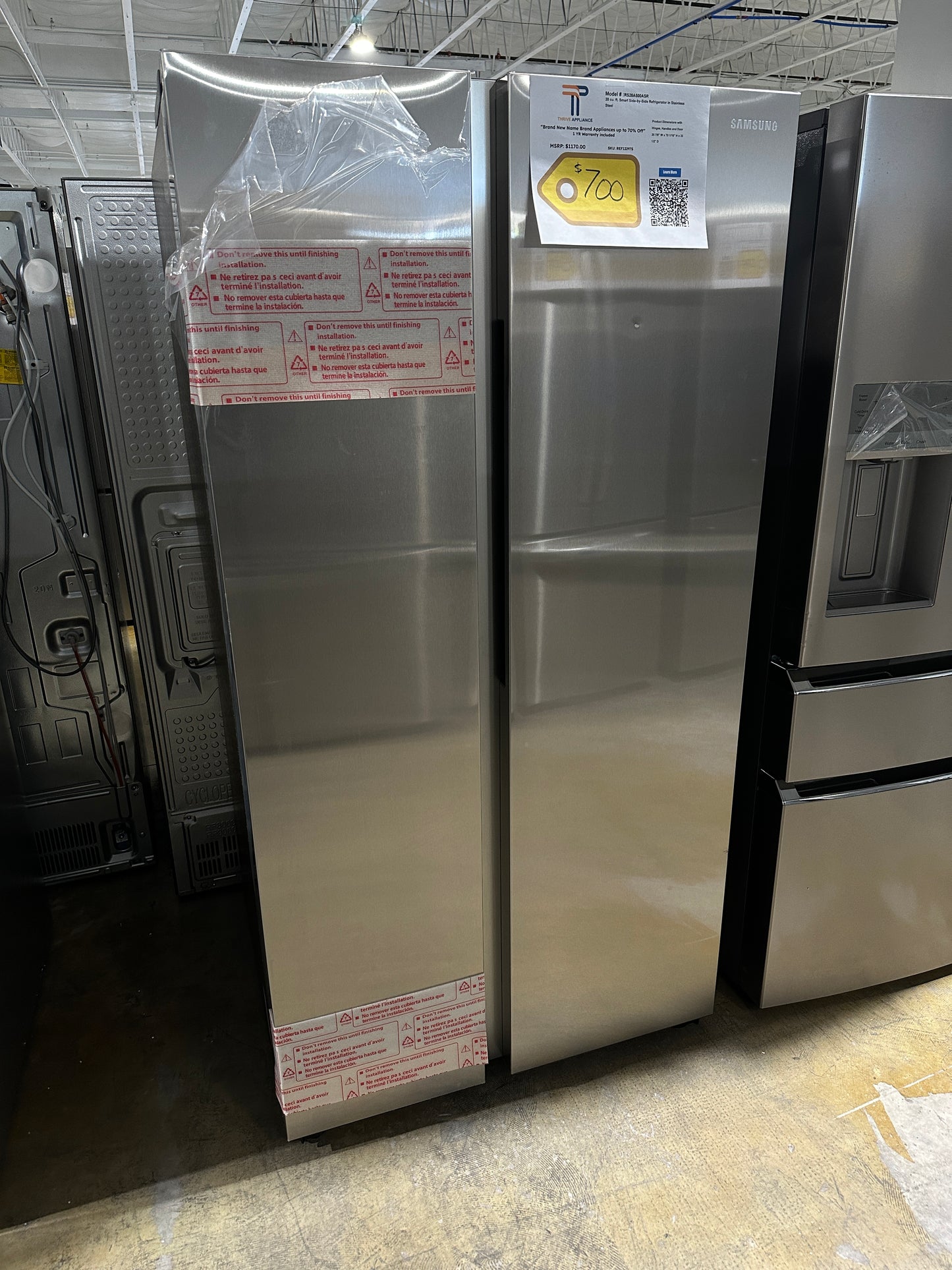 LARGE CAPACITY SAMSUNG SMART REFRIGERATOR MODEL: RS28A500ASR REF12297S