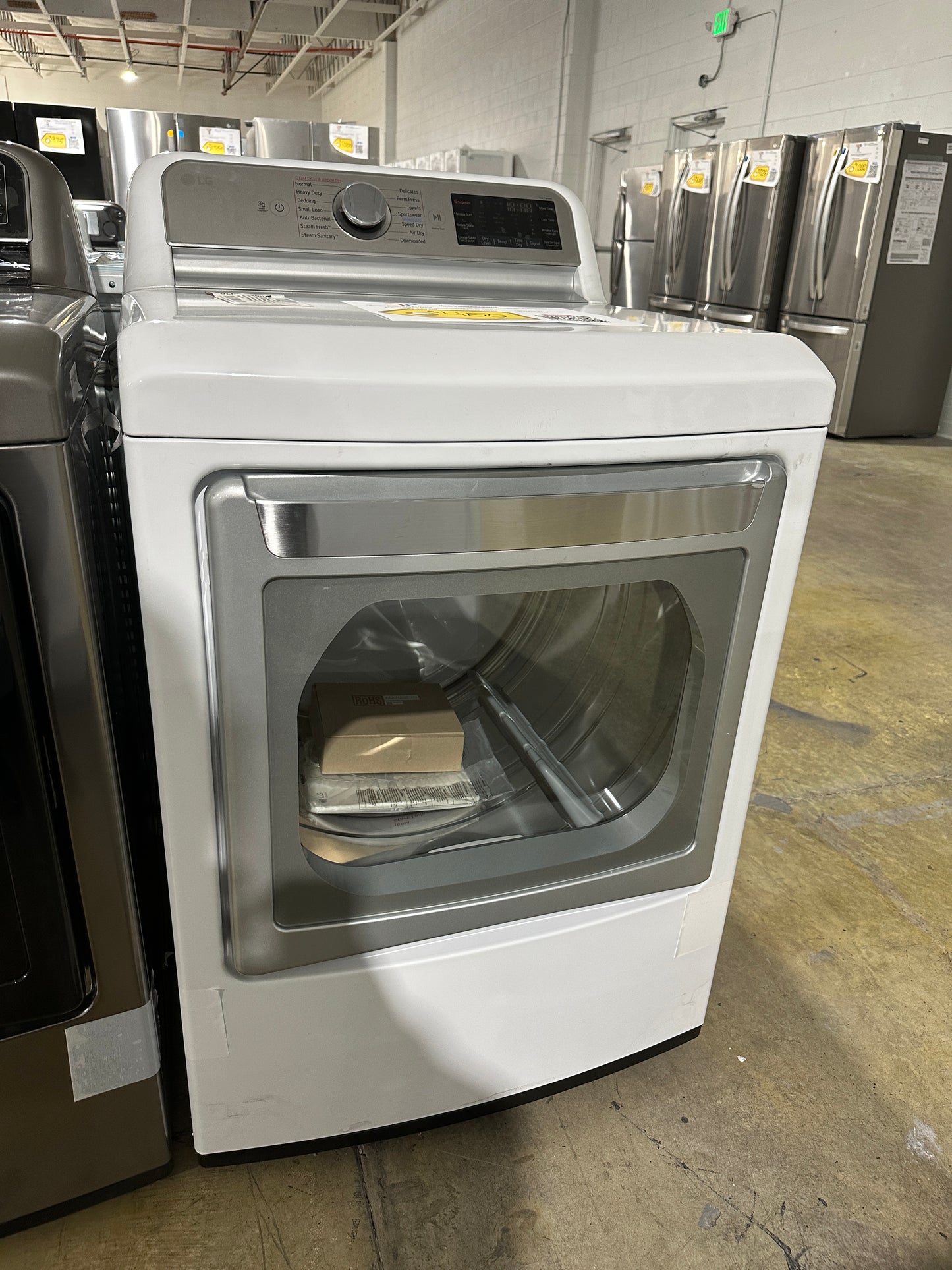 LG - 7.3 Cu. Ft. Smart Electric Dryer with EasyLoad Door - White MODEL: DLEX7900WE DRY11921S