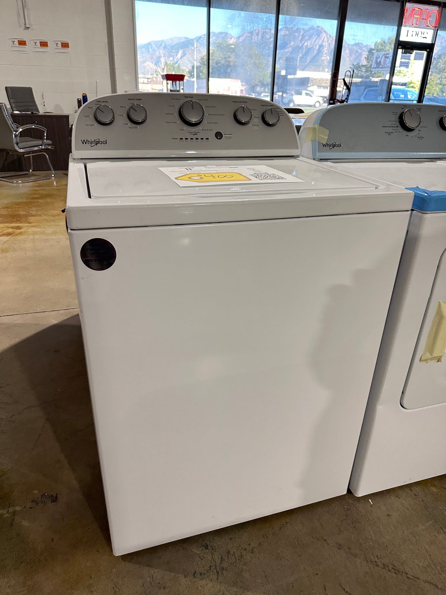 New Whirlpool - 3.5 Cu. Ft. 12-Cycle Top-Loading Washer MODEL: WTW4816FW WAS11907S