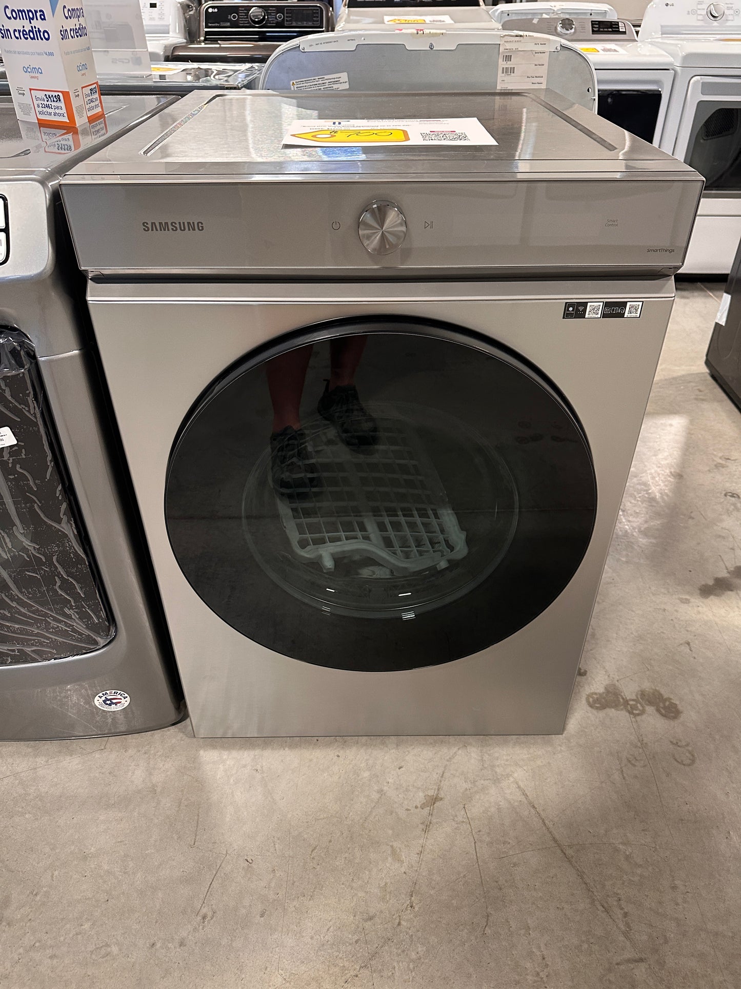SALE Samsung - Bespoke 7.6 cu. ft. Ultra Capacity Electric Dryer Model:DVE53BB8700TA3 DRY12317