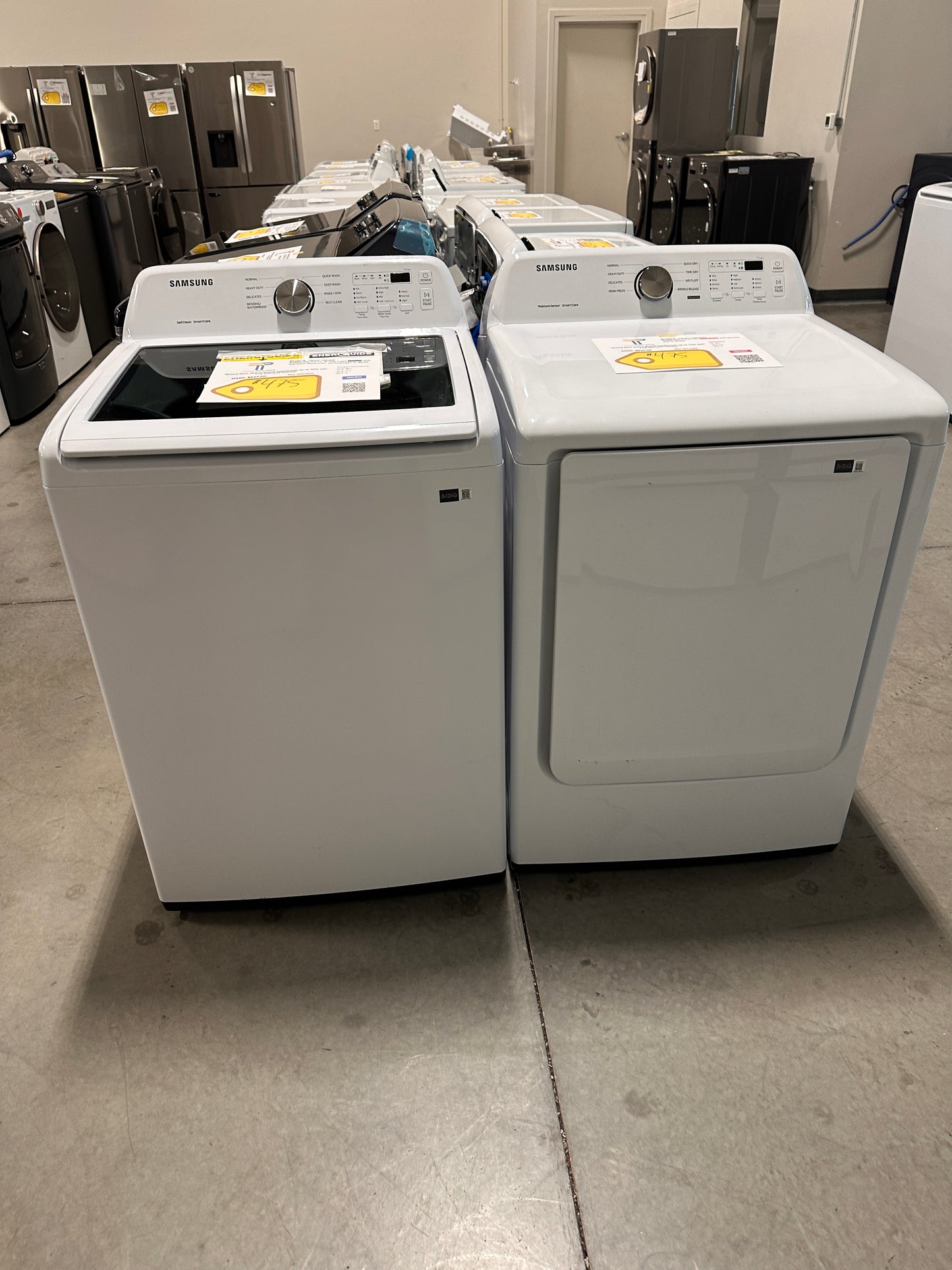 BEAUTIFUL BRAND NEW SAMSUNG TOP LOAD WASHER ELECTRIC DRYER LAUNDRY SET WAS13930 DRY13062