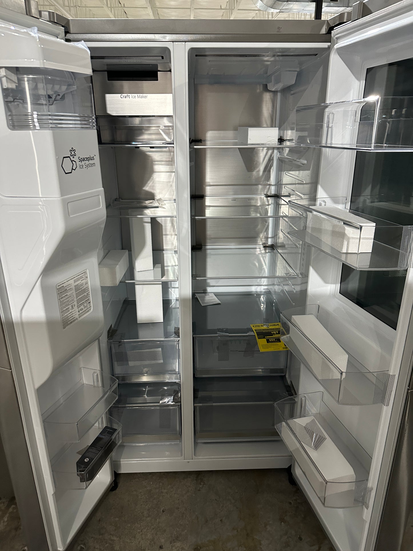 GREAT NEW LG SIDE BY SIDE SMART REFRIGERATOR WITH CRAFT ICE MODEL: LRSOS2706S REF12316S