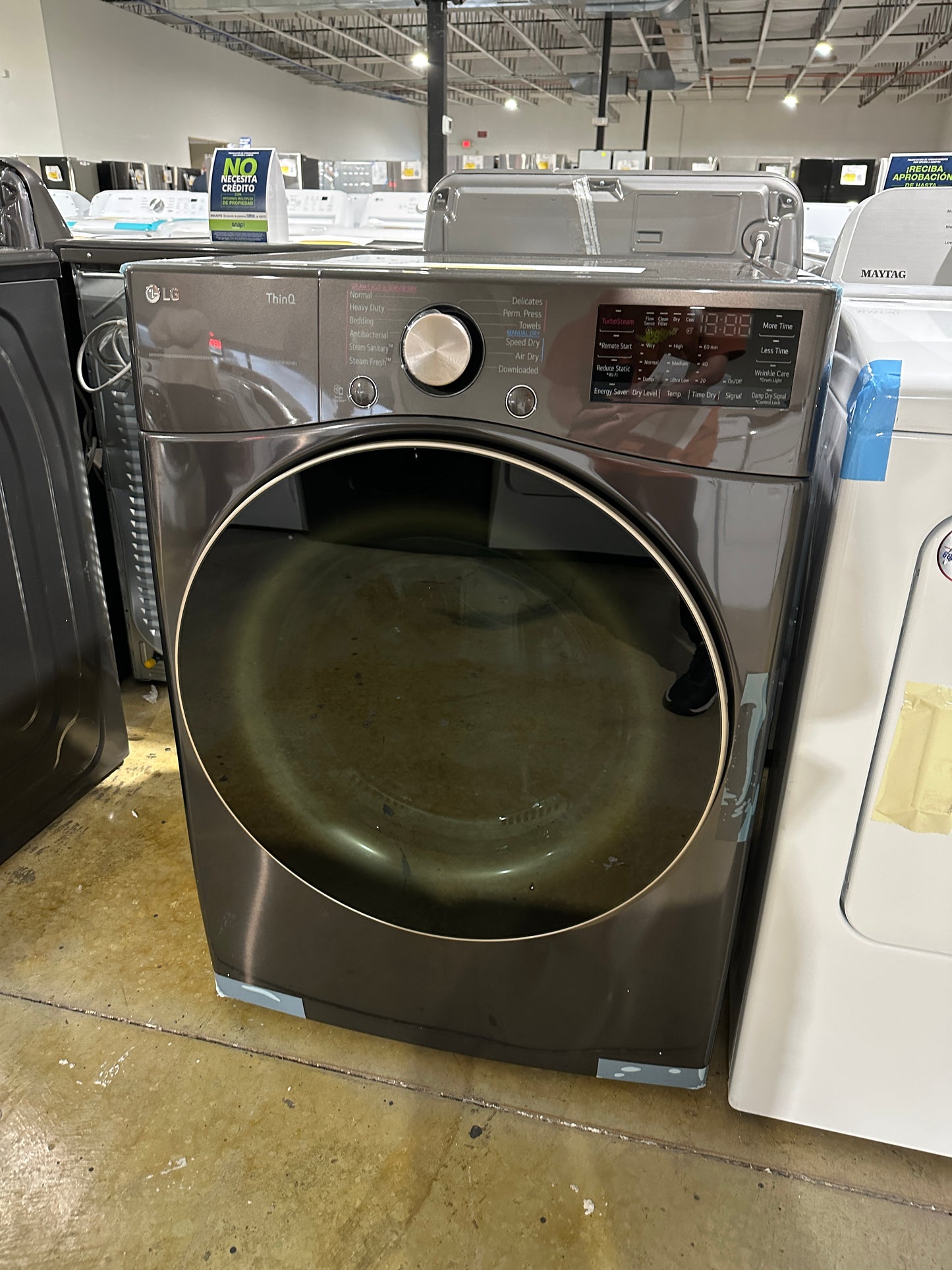 NEW BLACK STEEL LG STACKABLE ELECTRIC DRYER MODEL: DLEX4000B DRY11905S