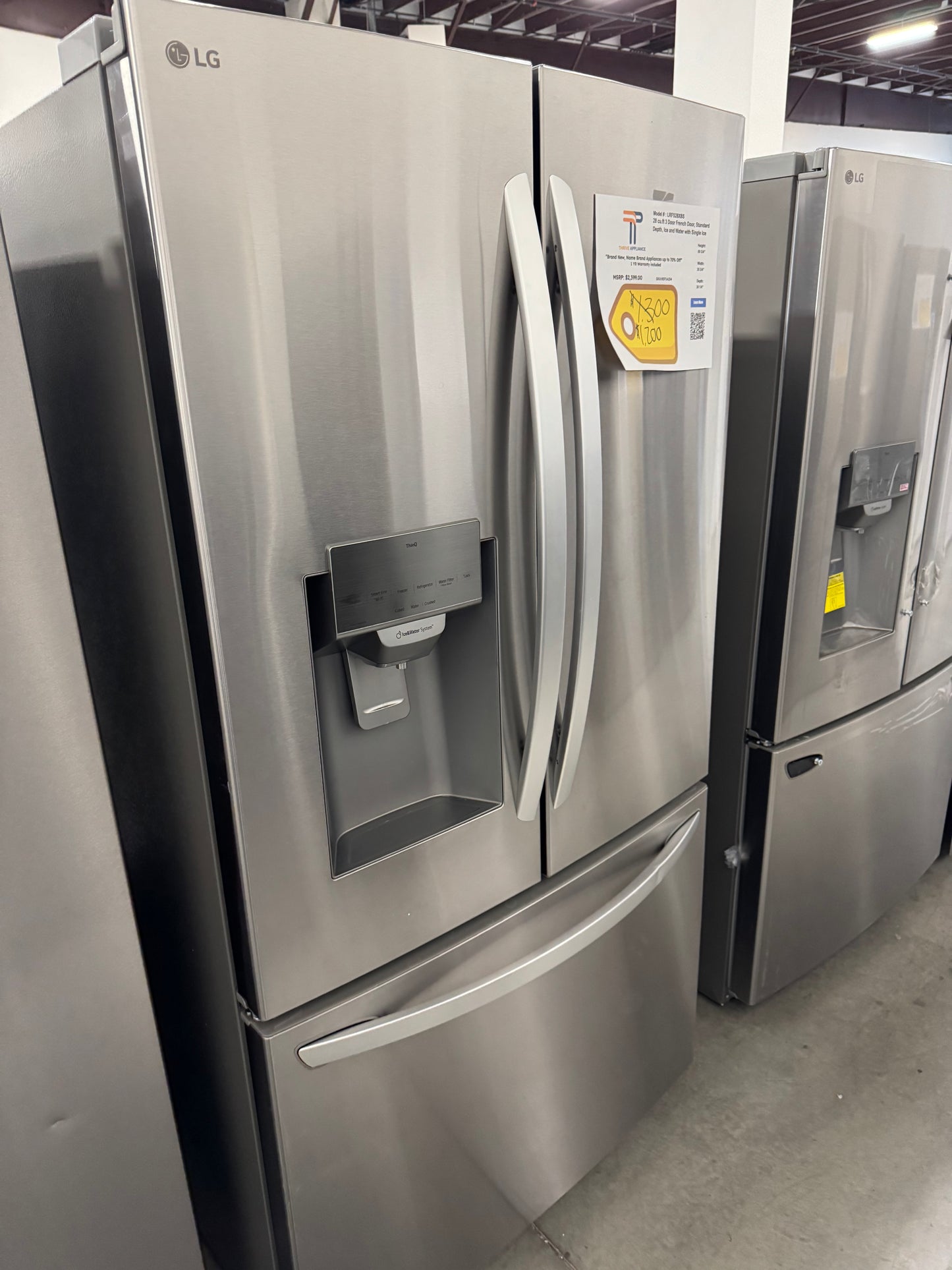 LG 25 cu. ft. Smart Counter-Depth MAX 4-Door French Door Refrigerator with Full-Convert Drawer MODEL: LF25G8330S SKU: REF10470R