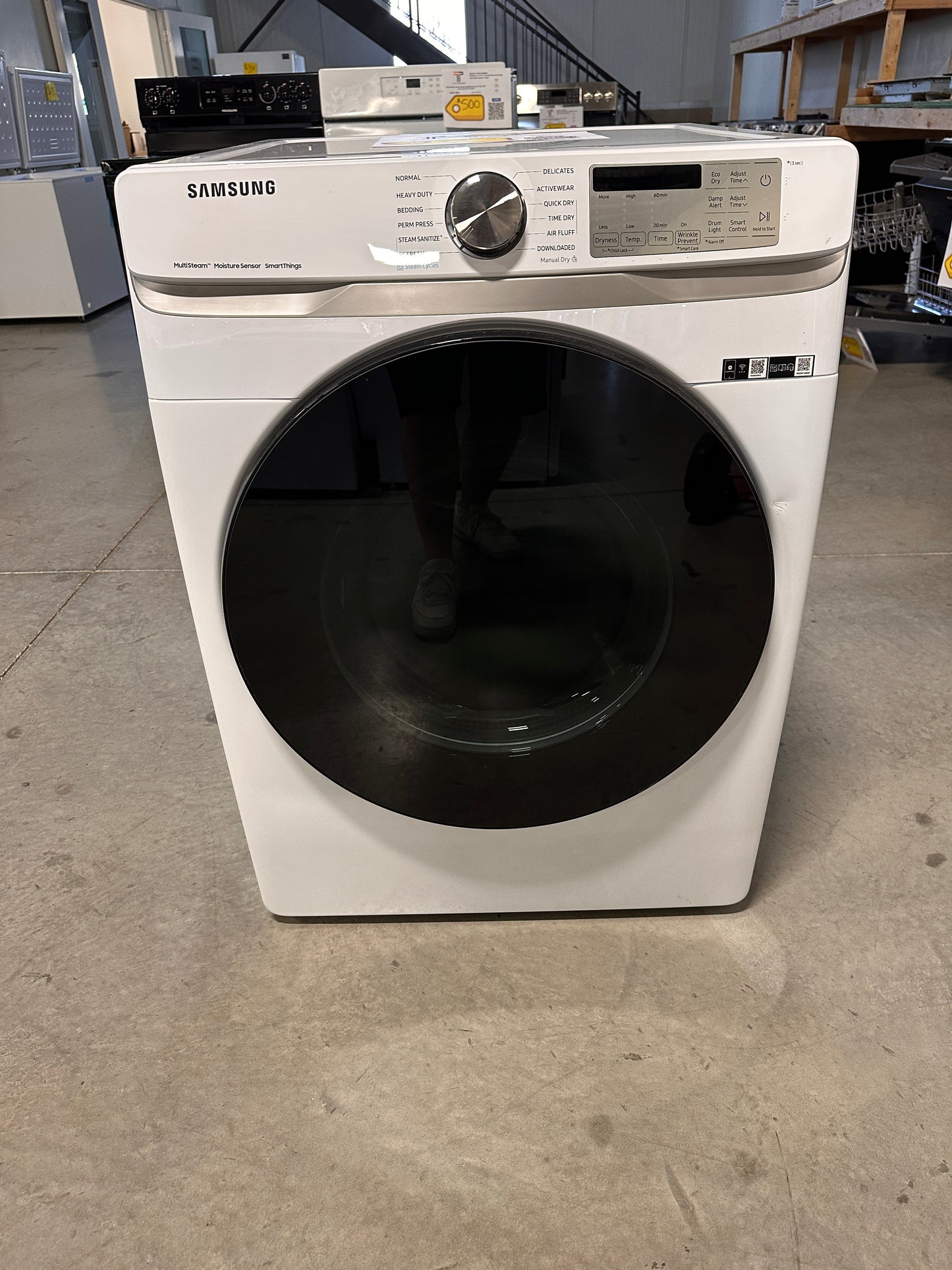 Samsung - 7.5 cu. ft. Smart Electric Dryer with Steam Sanitize+ Model:DVE45B6300W DRY12347
