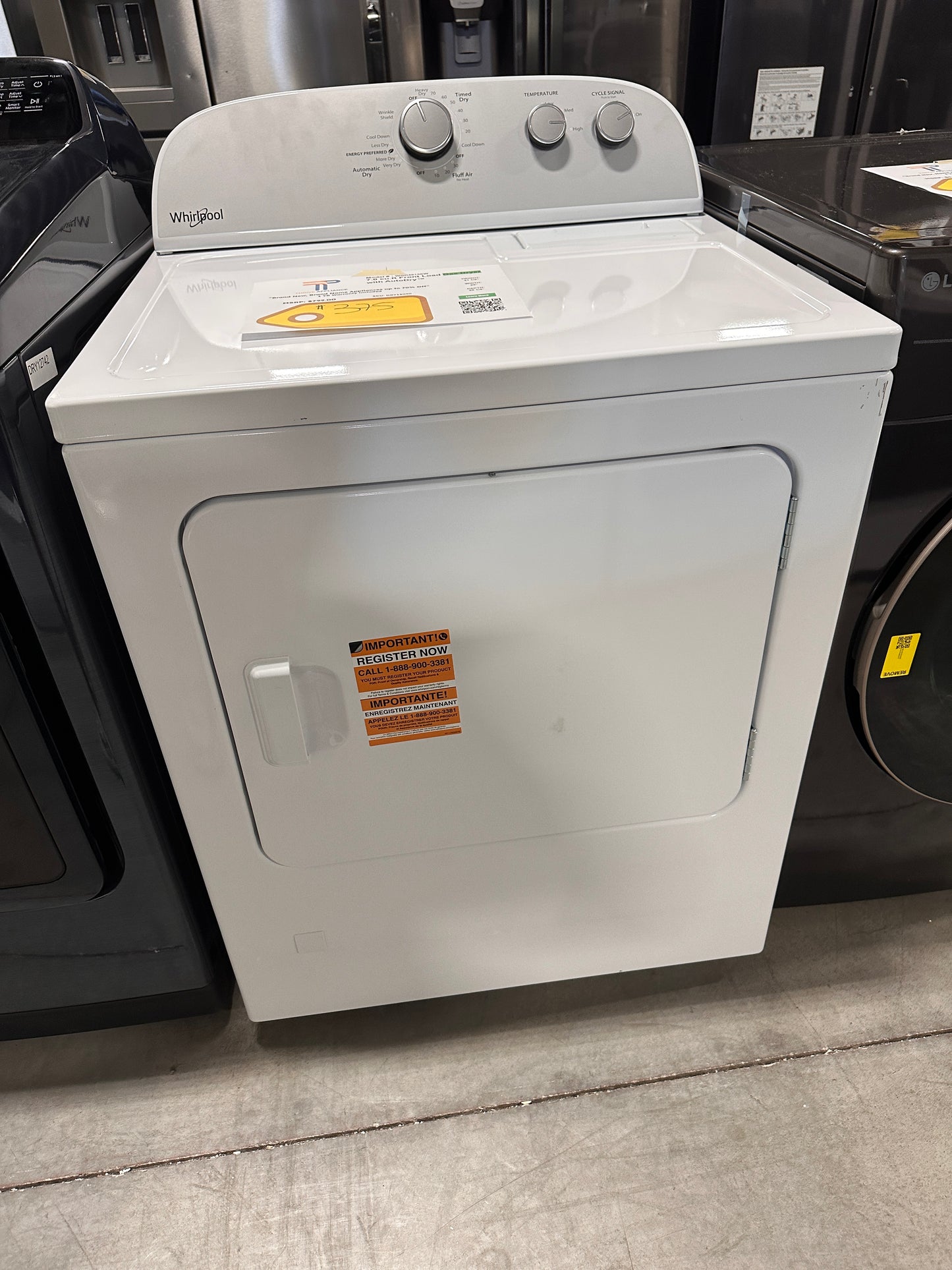 Whirlpool 7.0 cu. ft. White Gas Dryer MODEL: WGD4815EW DRY13090