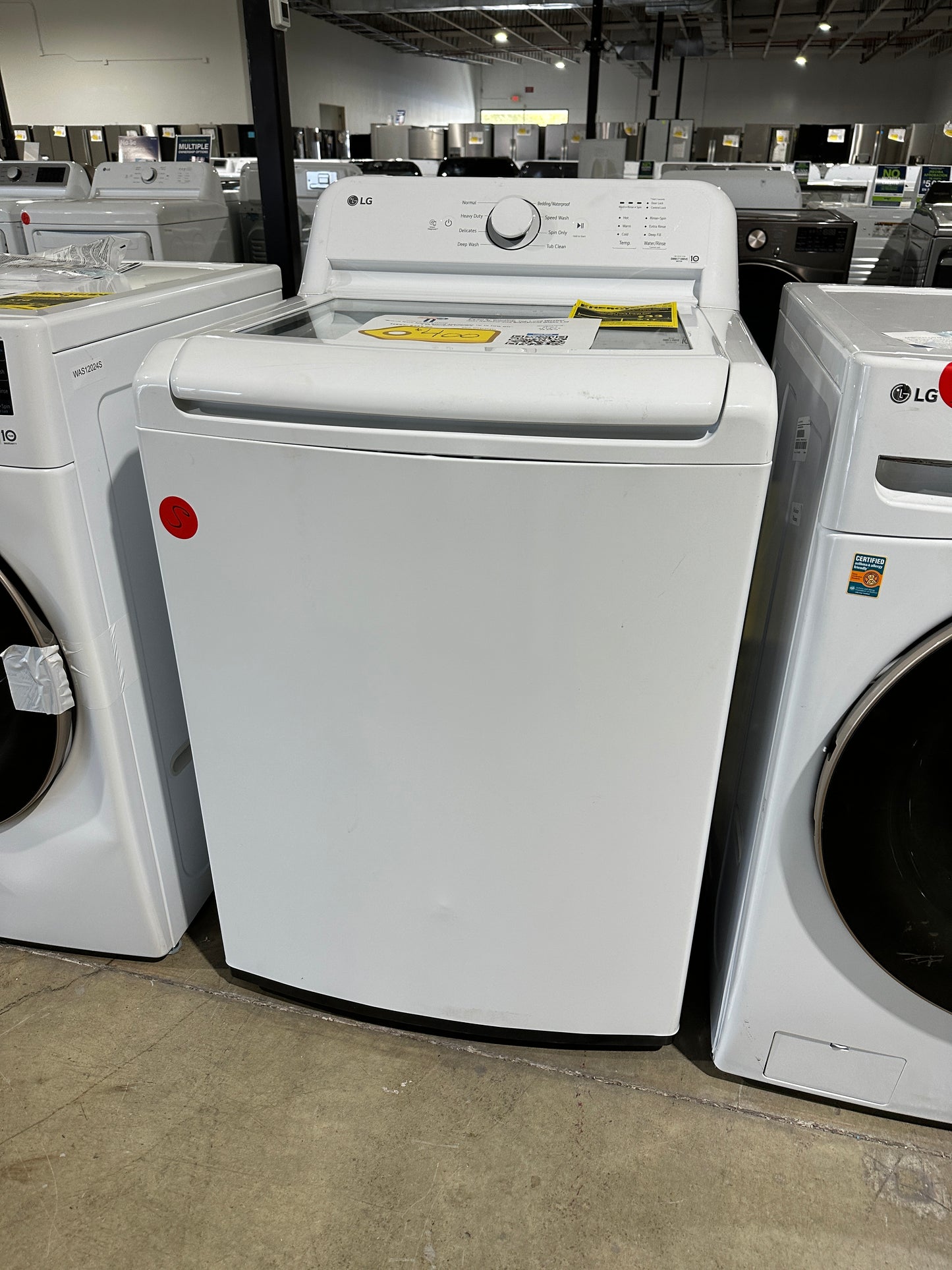 GREAT NEW LG 4.1 CU FT TOP LOAD WASHER MODEL: WT6105CW WAS12022S