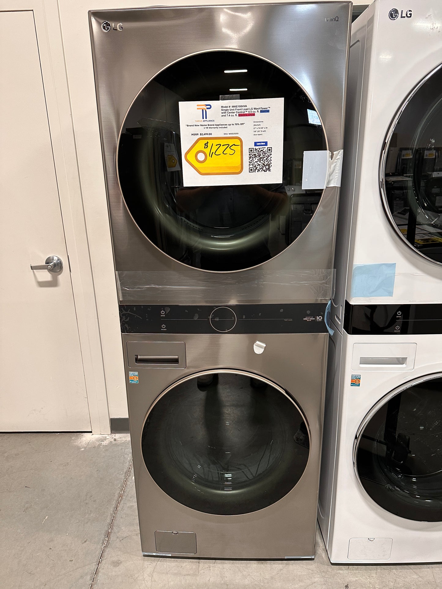 GREAT NEW STACKED LG WASHTOWER Model:WKE100HVA WAS13050