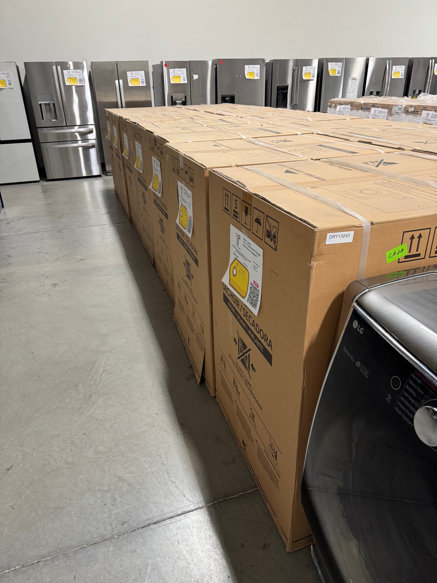 NEW IN BOX LG 9.0 cu. ft. Large Smart Wi-Fi Enabled Electric Dryer w/ TurboSteam™