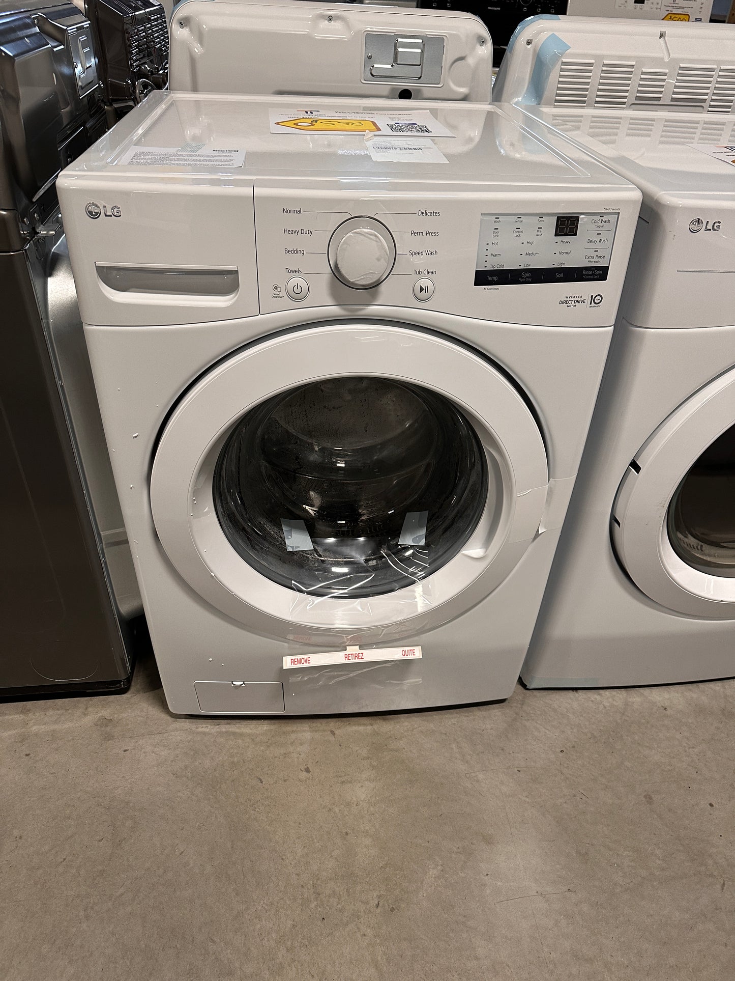 NEW LG STACKABLE FRONT LOADING WASHER Model:WM3400CW WAS13055
