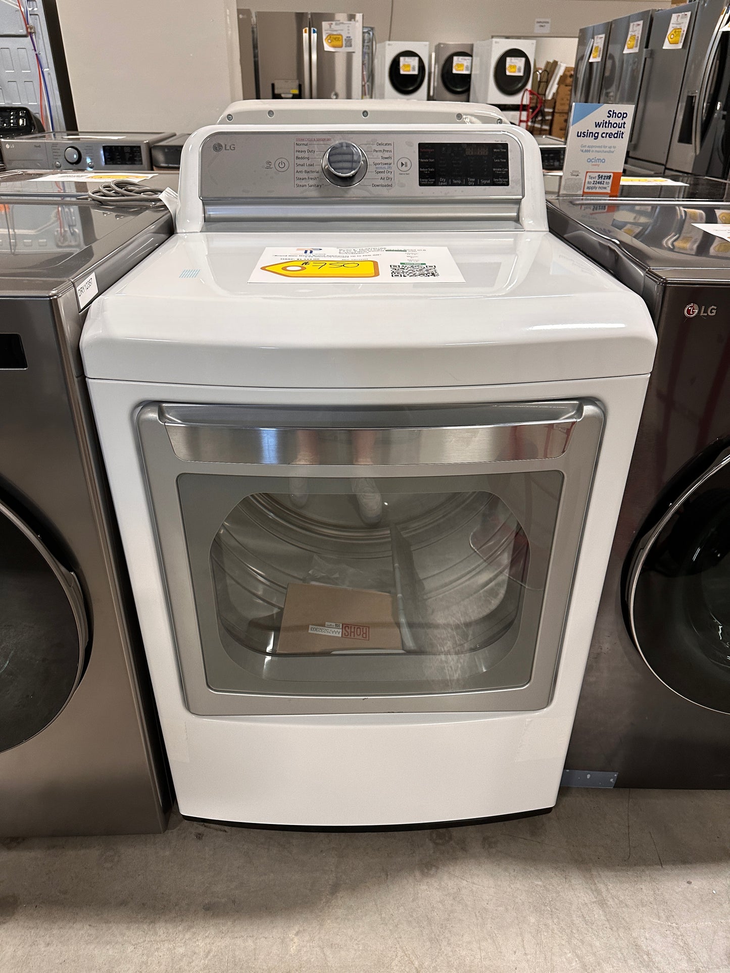 GREATLY DISCOUNTED GREAT NEW GAS DRYER with STEAM Model:DLGX7901WE DRY12359