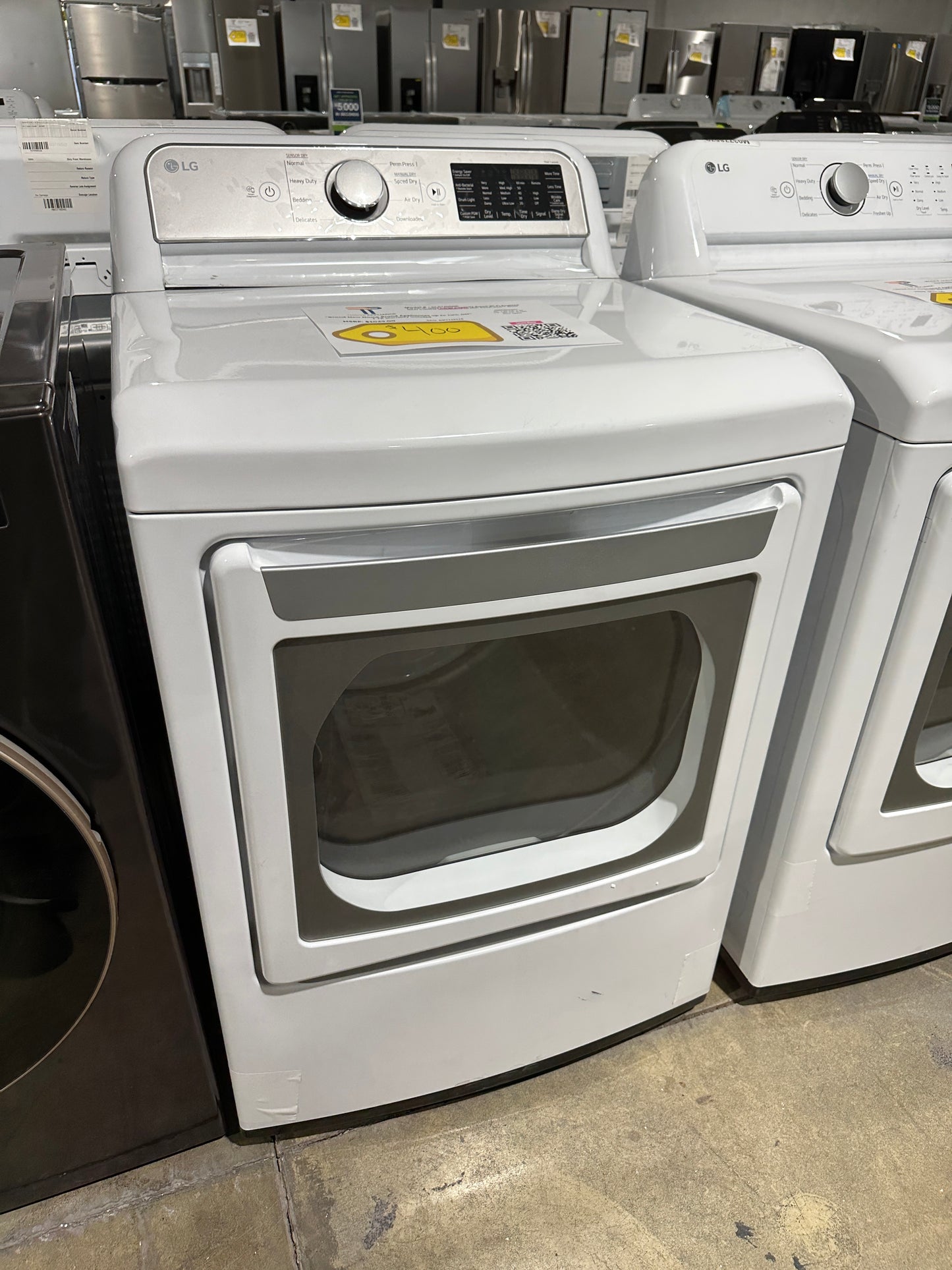 LG - 7.3 Cu. Ft. Smart Electric Dryer with EasyLoad Door - White MODEL: DLE7400WE DRY11911S