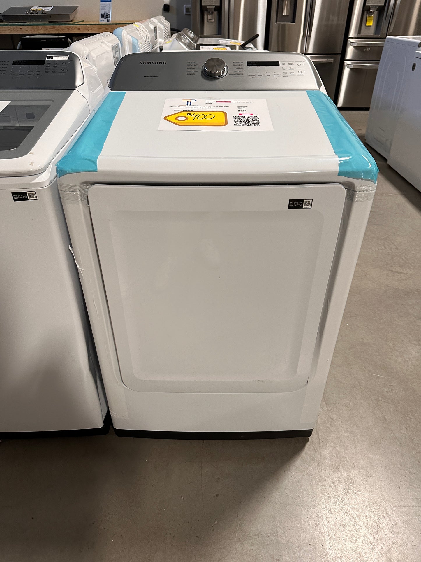 GREAT NEW SAMSUNG ELECTRIC DRYER Model:DVE50R5200W/A3 DRY12377