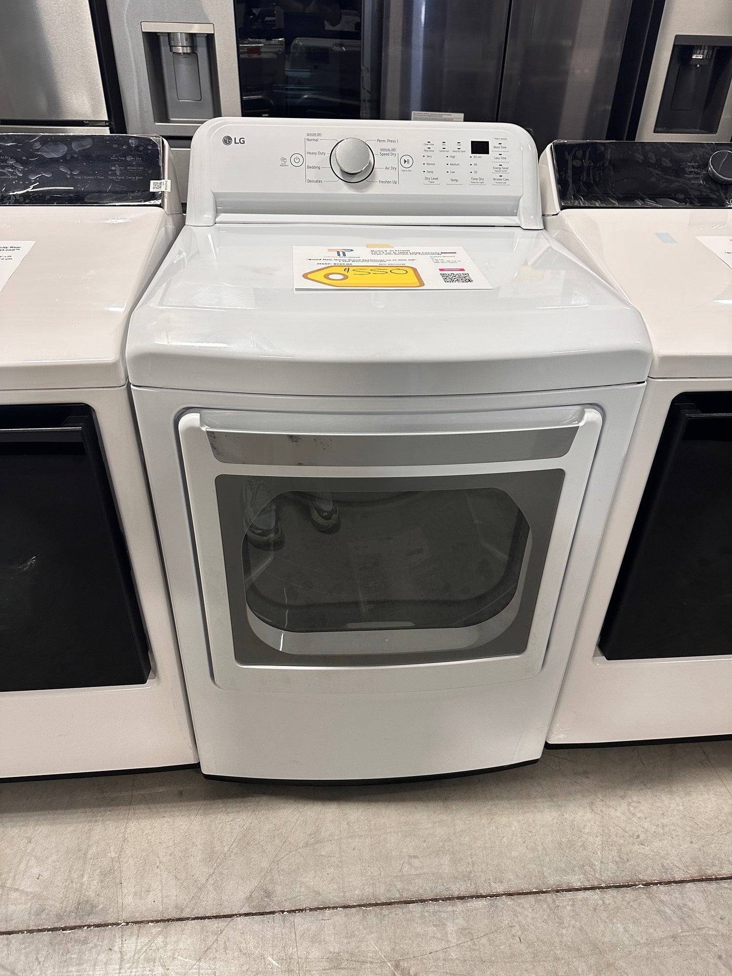 NEW 7.3 CU FT LG ELECTRIC DRYER MODEL: DLE7150W DRY13098