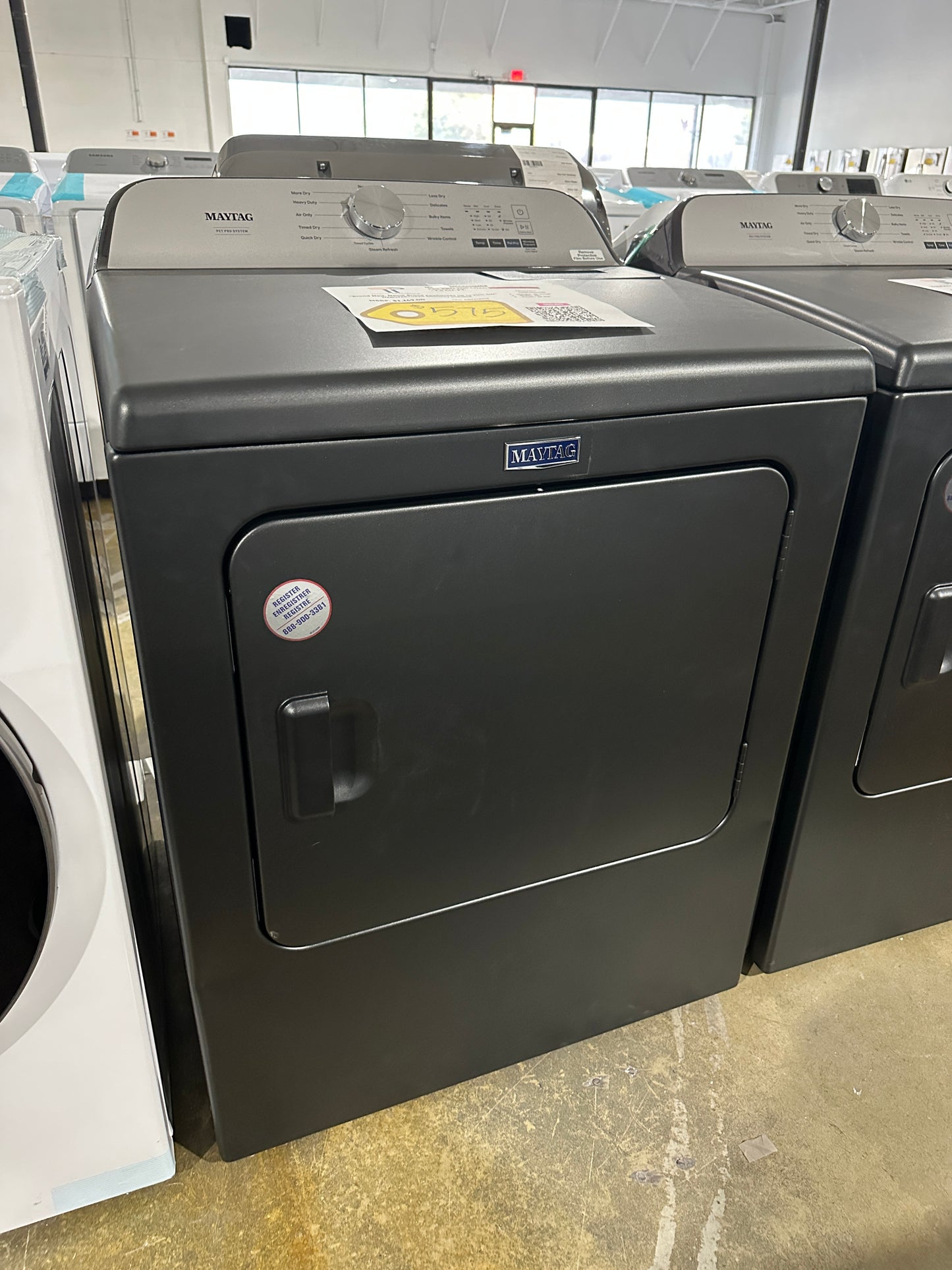 NEW MAYTAG ELECTRIC DRYER WITH PET PRO SYSTEM MODEL: MED6500MBK DRY11893S
