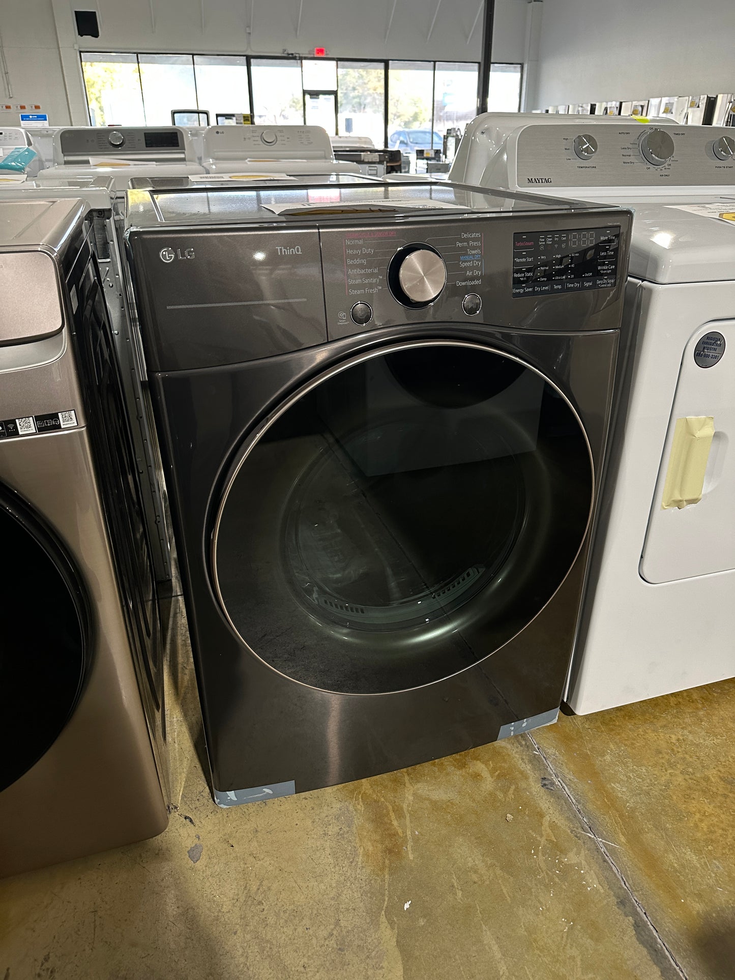 ON SALE STACKABLE SMART GAS DRYER with STEAM MODEL: DLGX4001B DRY11865S