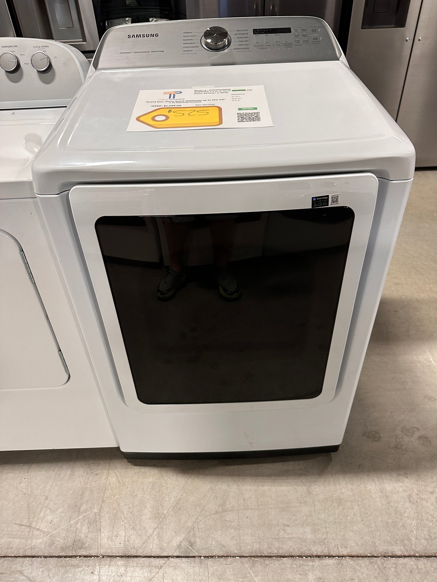 SAMSUNG SMART STEAM SANITIZE GAS DRYER MODEL: DVG52A5500W DRY13082
